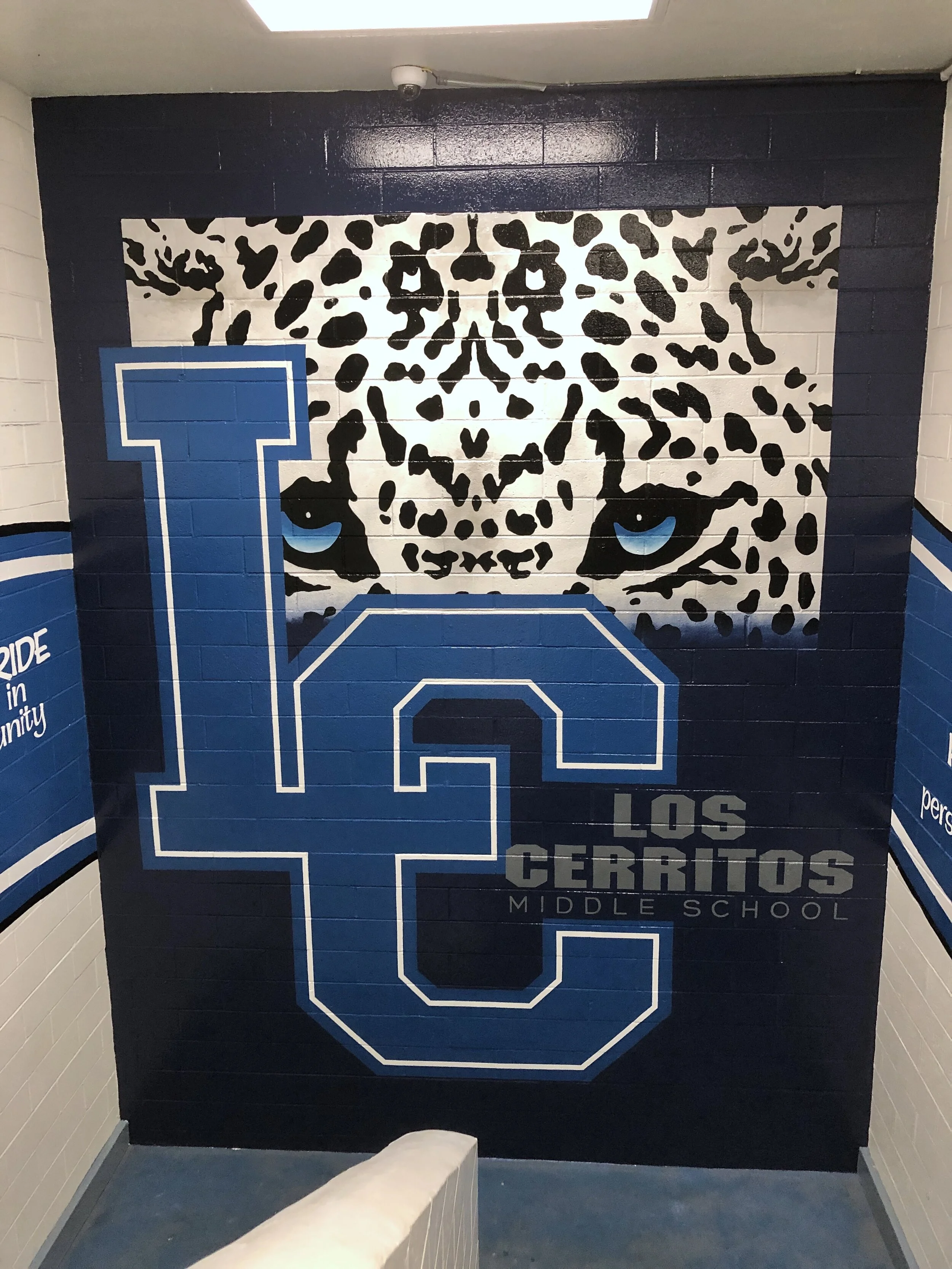 Recent work - Los Cerritos Middle School hand painted school mural