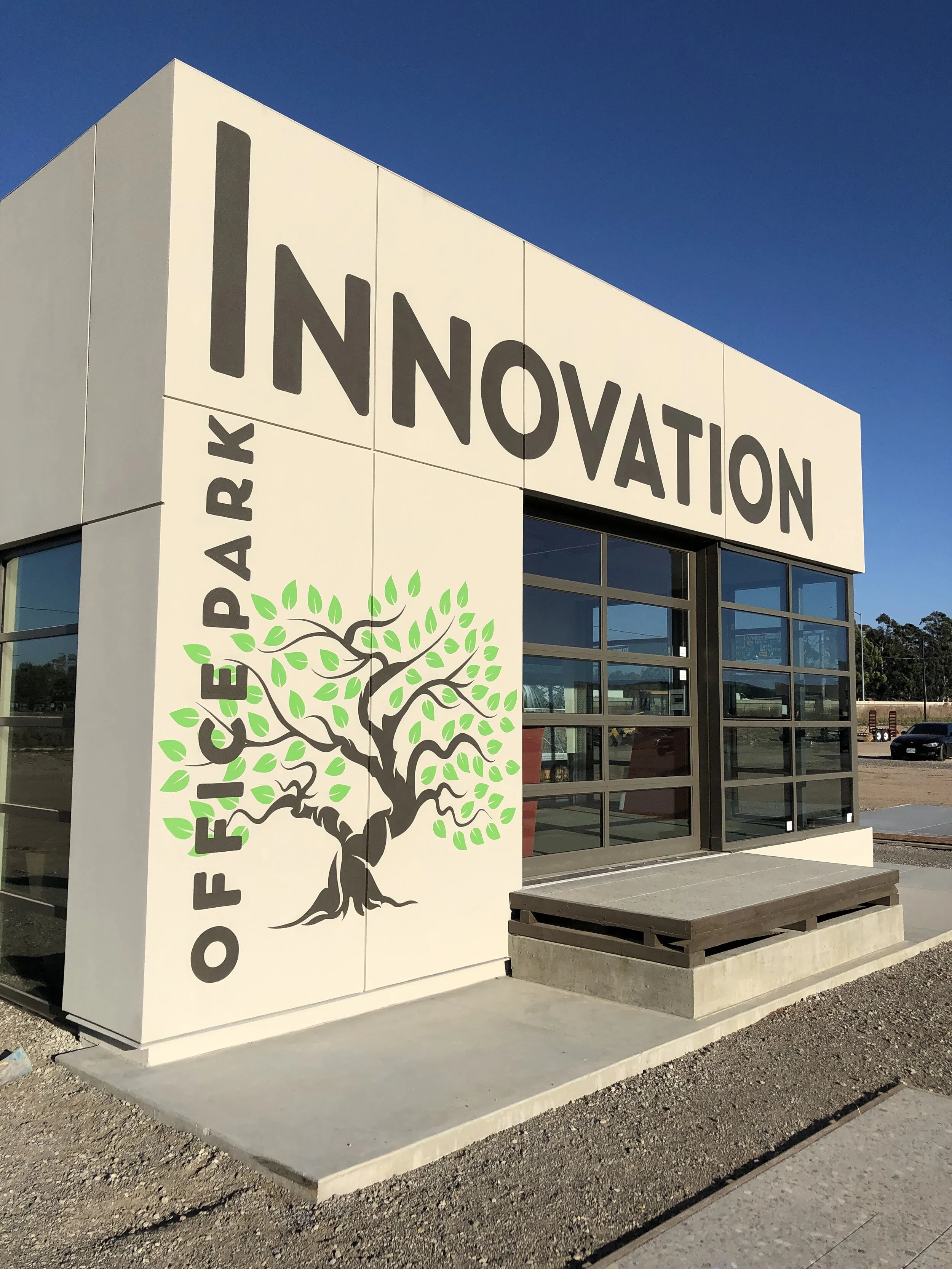 Recent work - Innovation Office Park hand painted graphics project