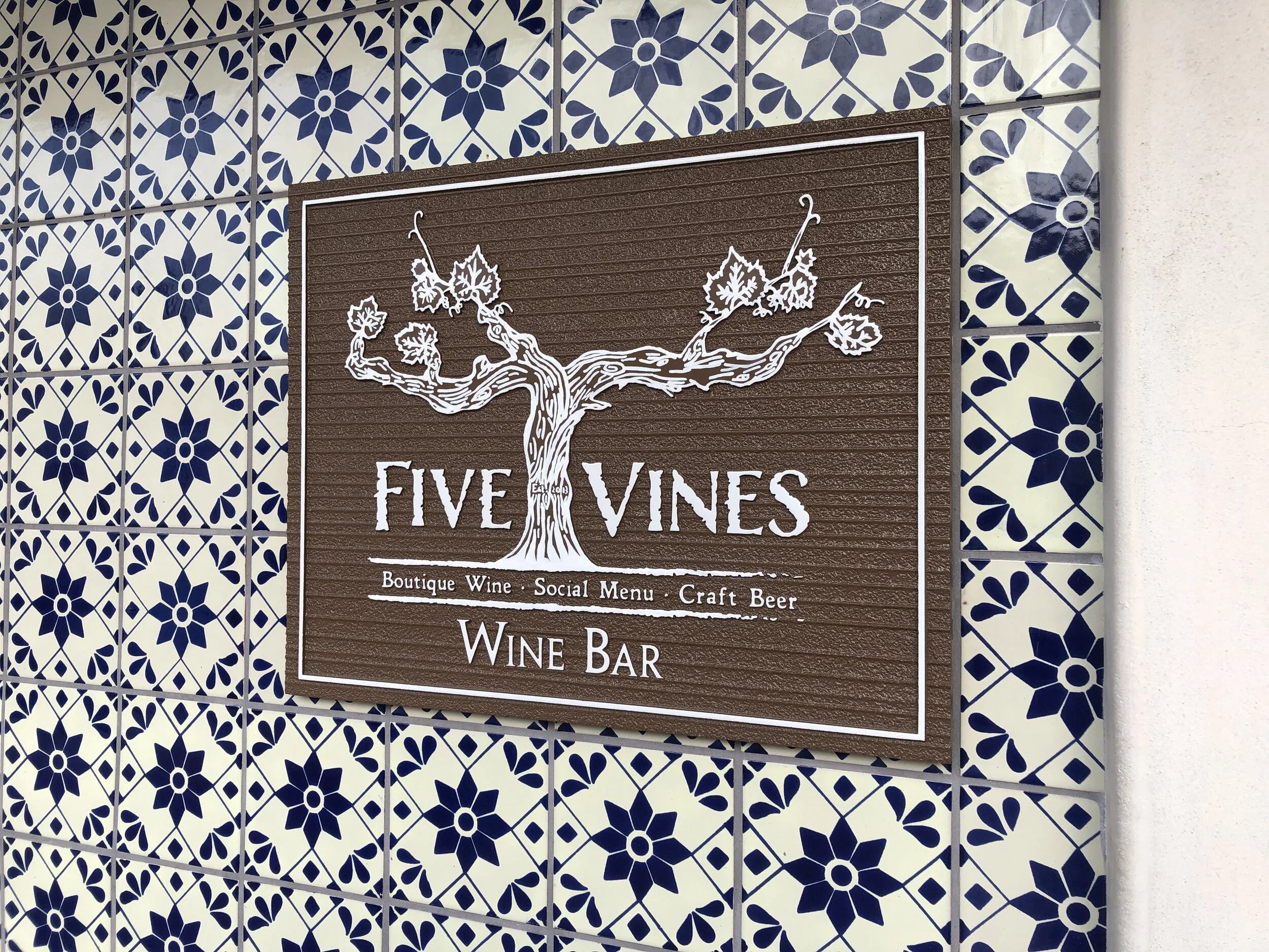 The sign, installed…