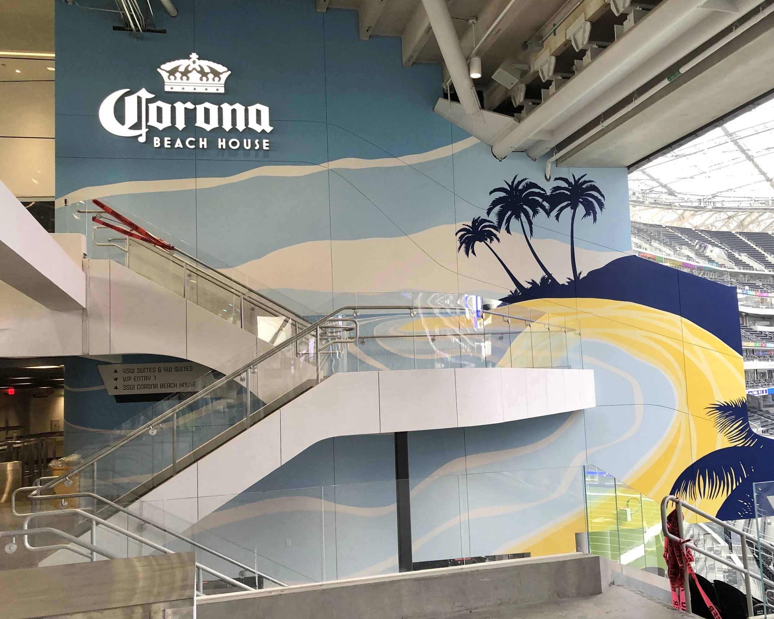 SERIES - SOFI STADIUM HAND PAINTED MURALS - CORONA BEACH HOUSE