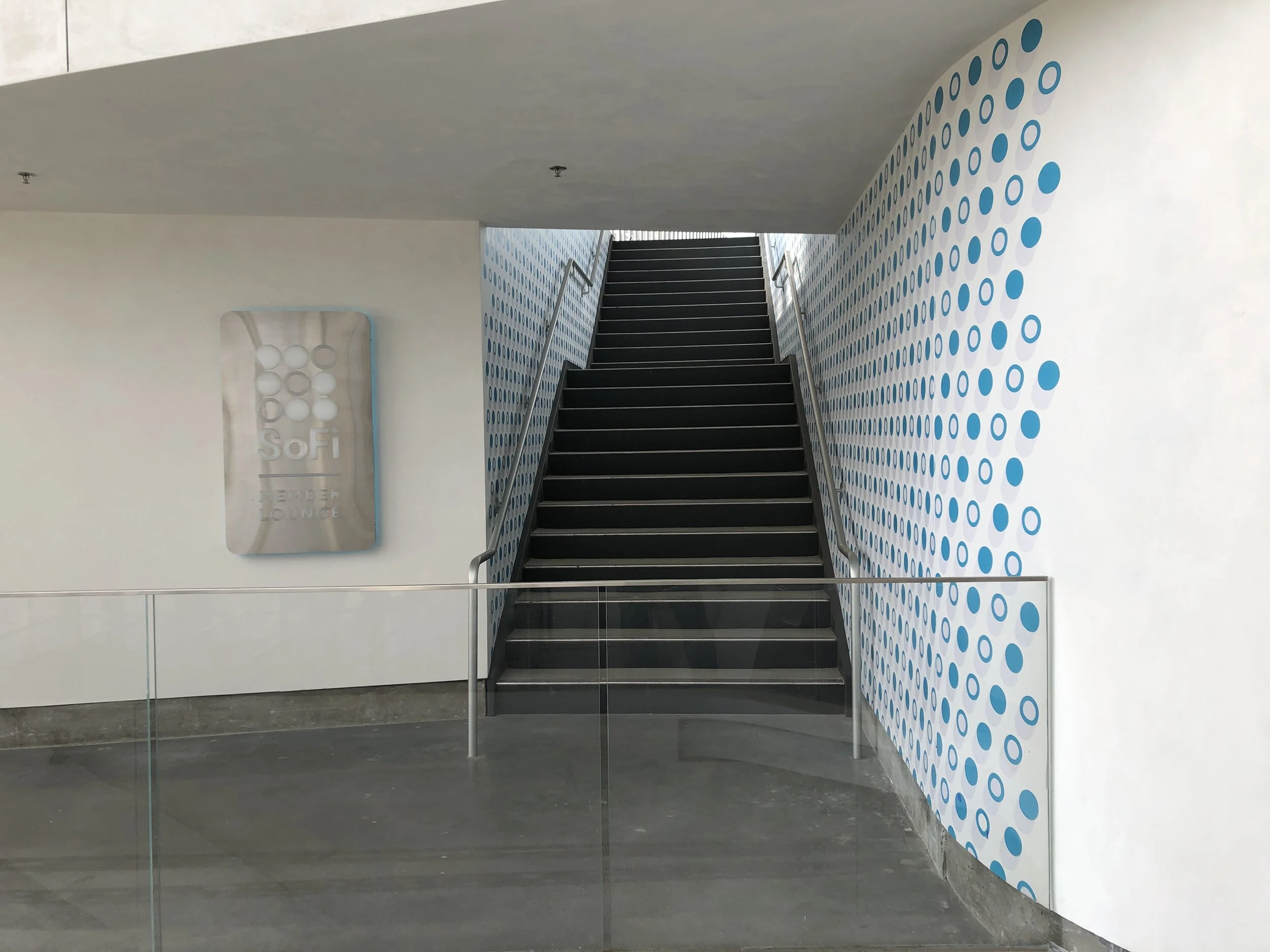 SERIES - SOFI STADIUM HAND PAINTED MURALS - SOFI CIRCLE CLUB STAIRWELL