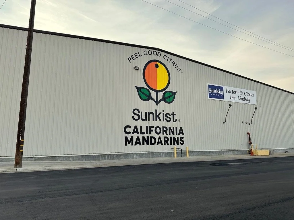 GIANT SUNKIST LOGOS IN THE CALIFORNIA CENTRAL VALLEY — Big City Signs