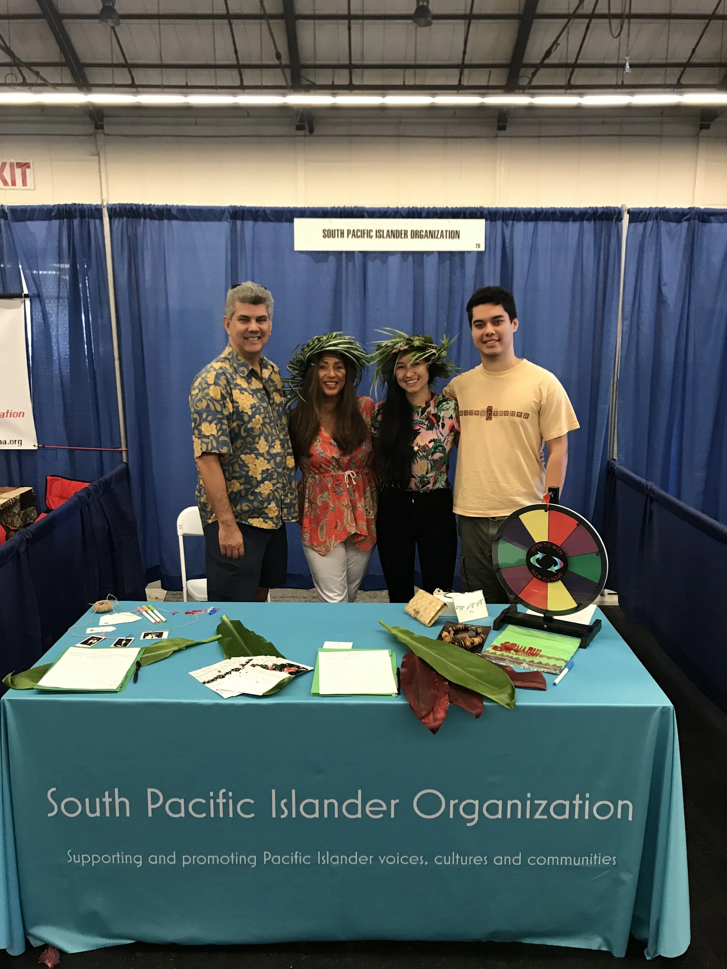 South Pacific Islander Organization (SPIO) board president, Marushka Raimere Hirshon, with her family at the 2019 Bay Area Aloha Festival in San Mateo, CA.