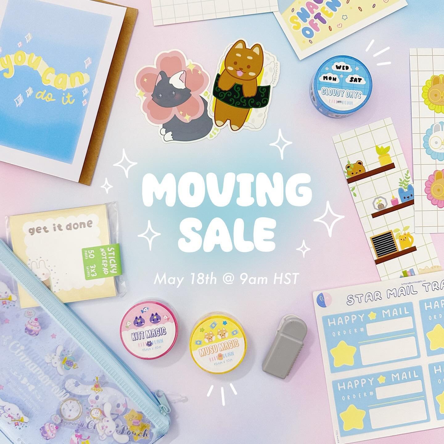 🚚💨 WE&rsquo;RE MOVING 📦 which means we&rsquo;re clearing out old inventory &amp; making room for newer projects ✨

🗓️ Saturday, May 18th @ 9am we will be dropping *very limited* grab bags of old sale items, bundling some overstock items &amp; put