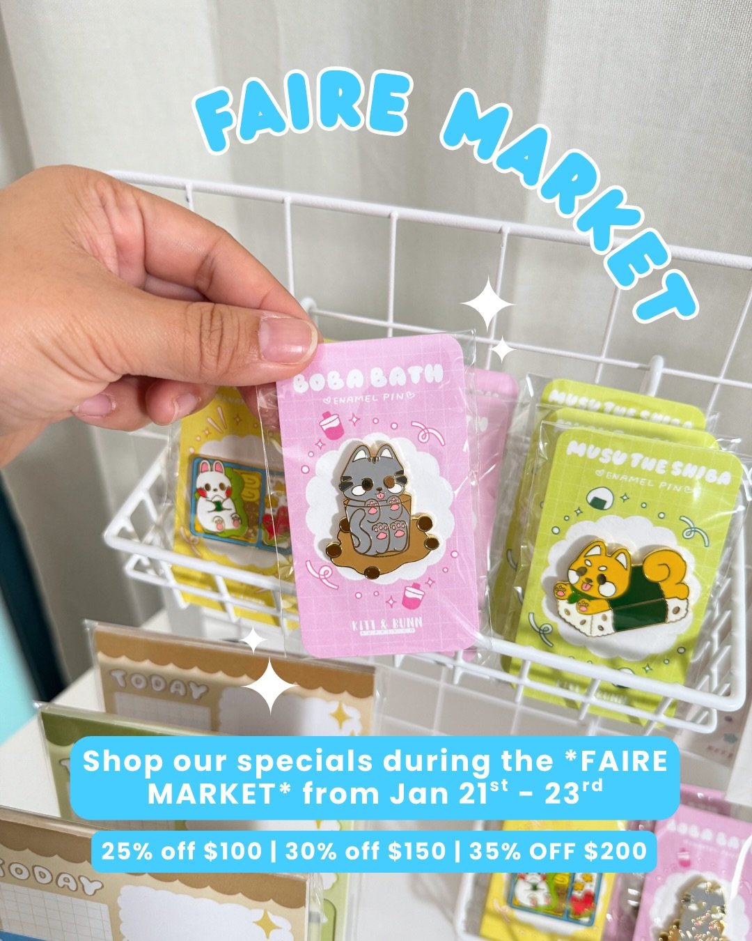 🛒 Faire Winter ❄️ Market is here until January 23rd ~ to all my retail shops 🛍️ who are looking to expand their stationery, kawaii collection &amp; cute stickers section&hellip; now is the time 🙂&zwj;↕️ during the @faire_wholesale Winter ❄️ Market