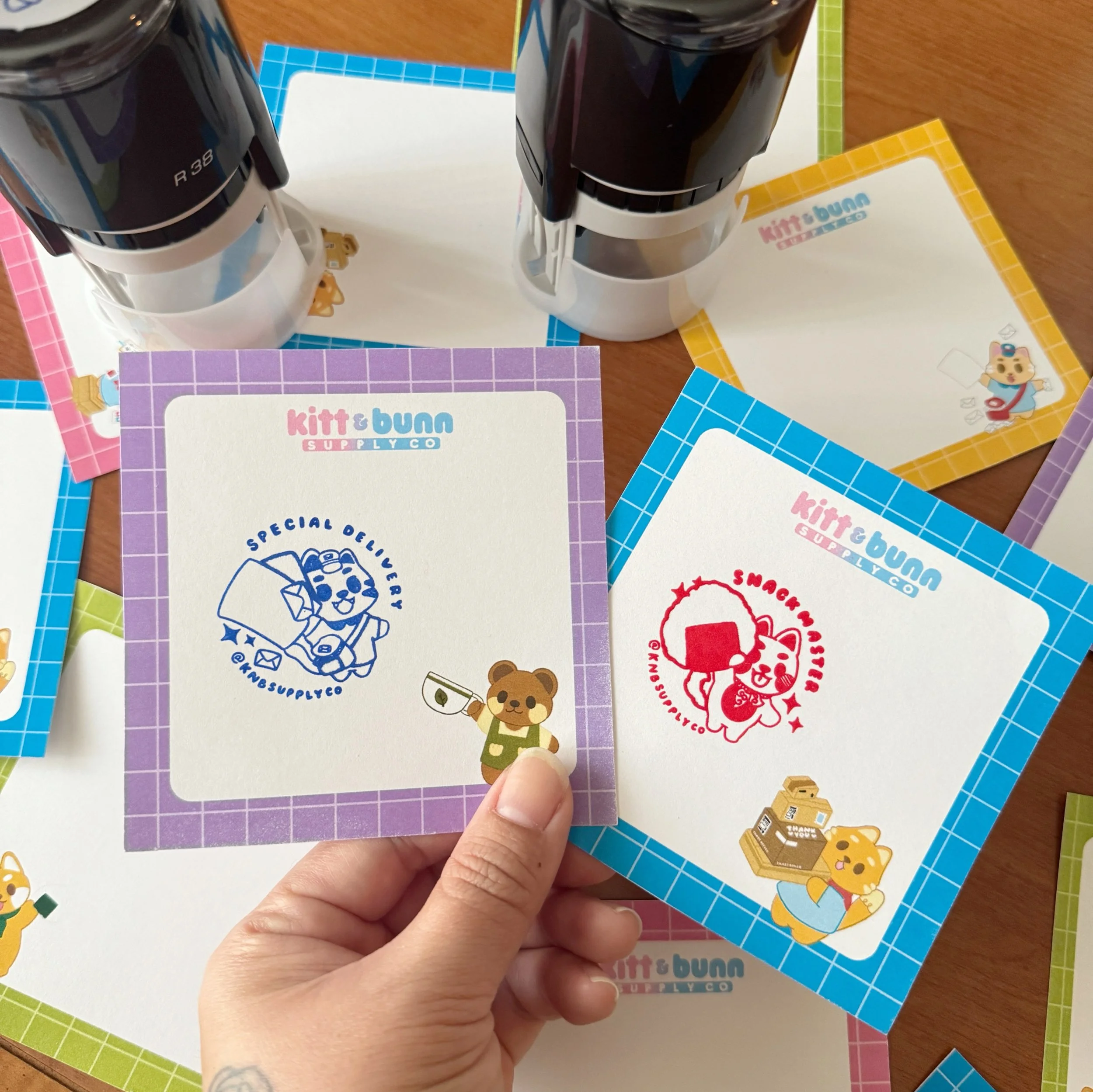 Mail Lady Toast &amp; Musu the Shiba stamps are ready to stamp up your journals, planners, junk journal papers ~ they want to decorate it all! Hehe. 

As a special debut I printed out some free stamp paper exclusively for @paperworldexpo 🤭

Can&rsqu