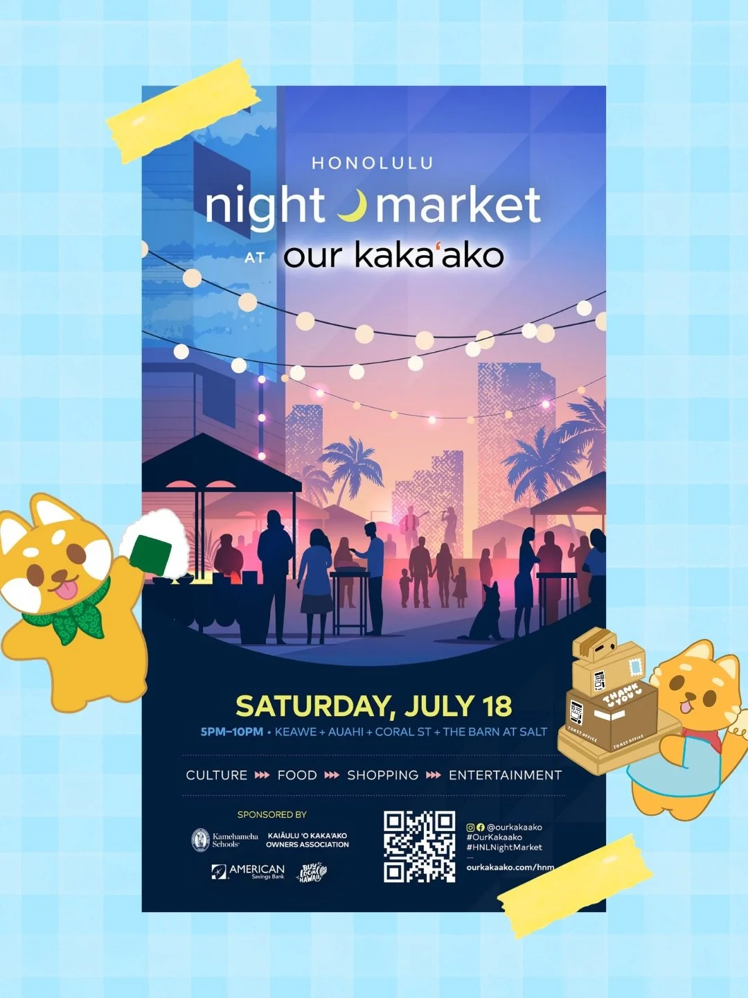 @makiamarket x @hnlnightmarket happening tomorrow 🤭✨ we&rsquo;re so excited to be back with @makiamarket for their very first collab market with the biggest summer event of the year @hnlnightmarket 🫶🏼

You can find us in @saltourkakaako Barn with 