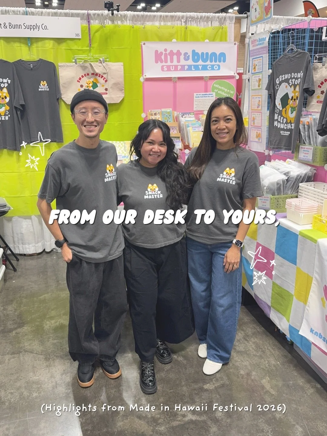 From our desk to yours, thank you for choosing to support a local illustrator from Oahu 🫶🏼✨

This was our 3rd year at @madeinhi &amp; there is always some new adventure that awaits us every year 🤭

Mahalo for choosing to spend your hard earn monie