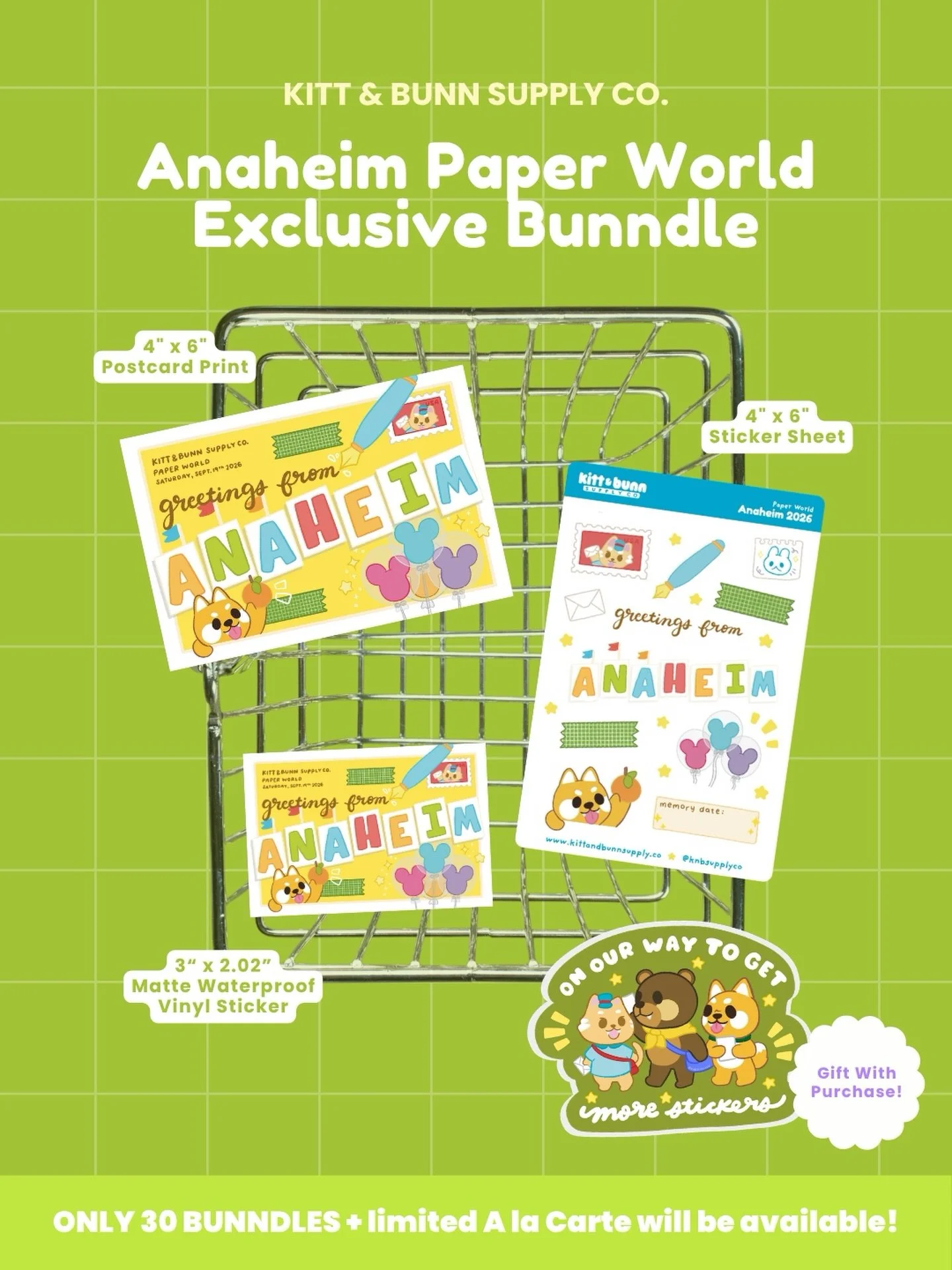 Special Bunndle coming all the way from Oahu, Hawaii just for you Anaheim @paperworldexpo ~ find me at booth 7 🤭

We will be offering 30 Bunndles for purchase of this limited illustration release &amp; there will be &Agrave; la carte options for tho