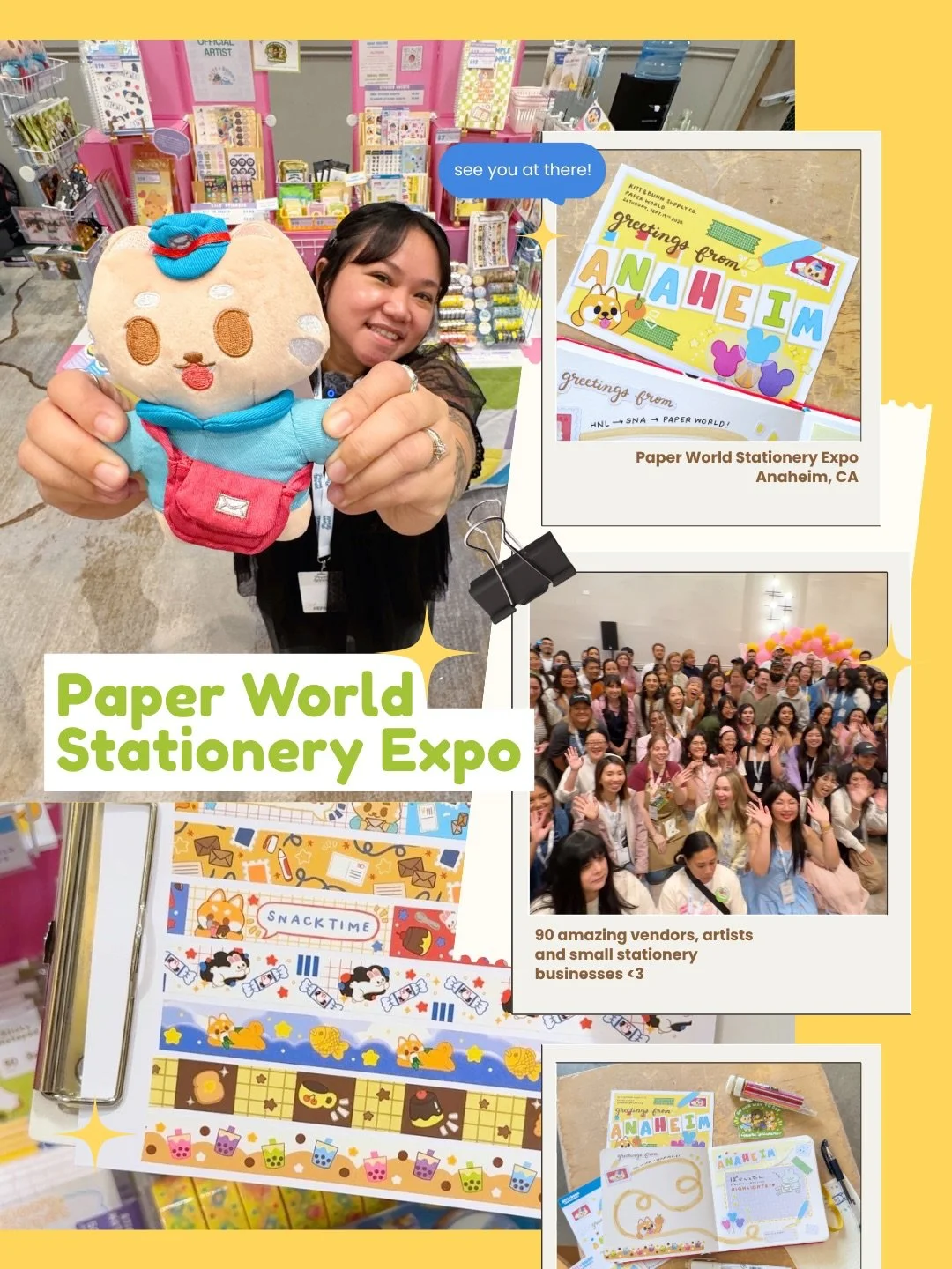 The 3rd @paperworldexpo in the books for us!  As an artist from a small island Oahu, Hawaii ~ it&rsquo;s literally a dream to be able to travel &amp; do some shows overseas 🛩️✨ 

Thank you @paperworldexpo family for being so supportive of me in this