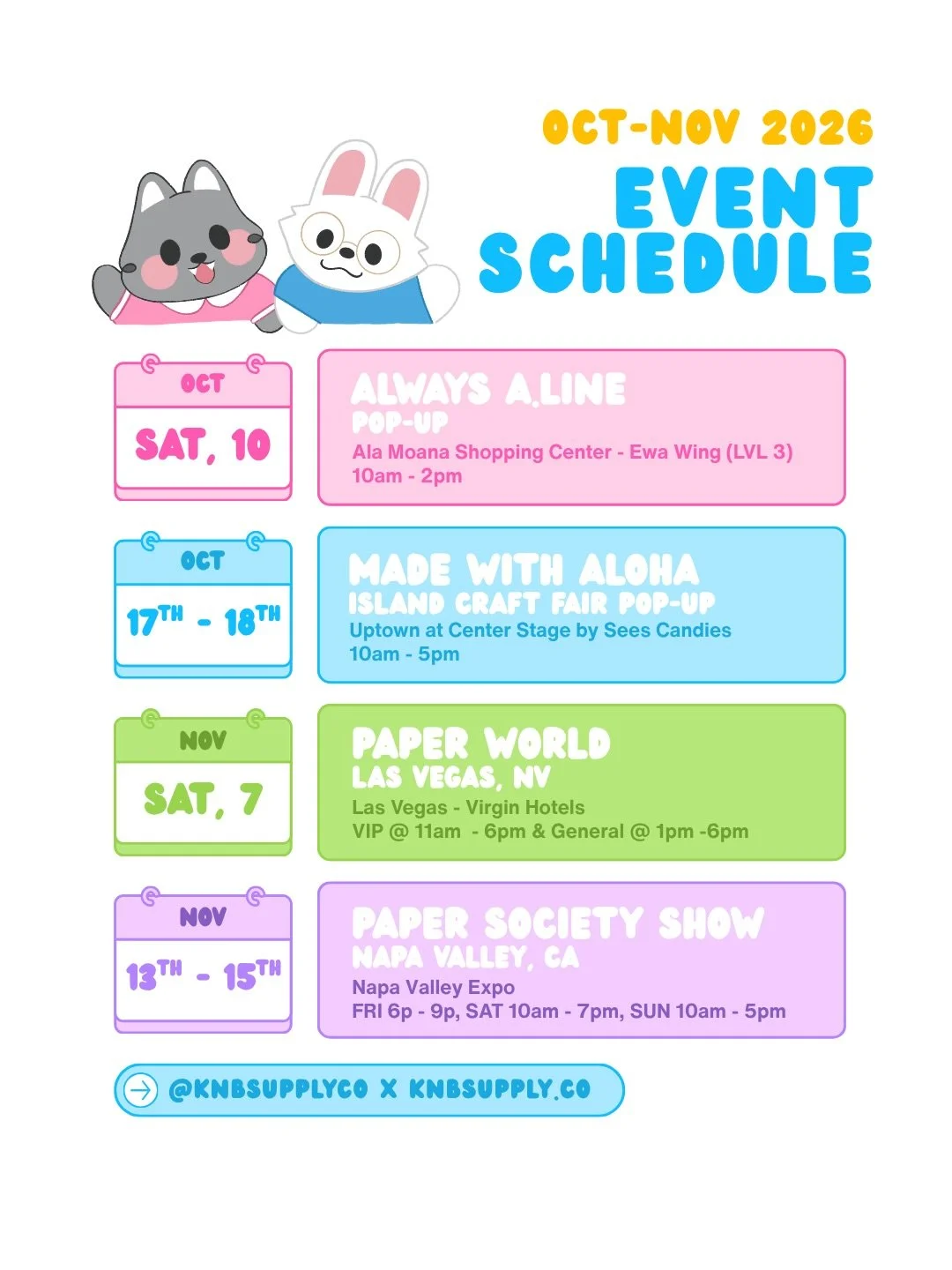 It&rsquo;s my birthday month (October 20th is the actual day)🎂✨ I&rsquo;m not sure what we&rsquo;ll be doing for my birthday celebration quite yet ~ but incase you were wondering why October was a bit bare as far as pop-ups 👀 going to take it easy 