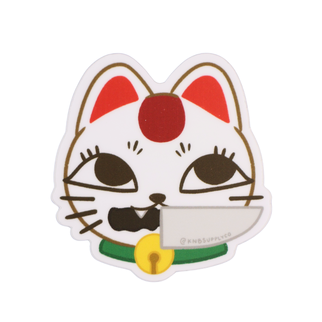 Slasher Maneki Neko Matte Vinyl Sticker