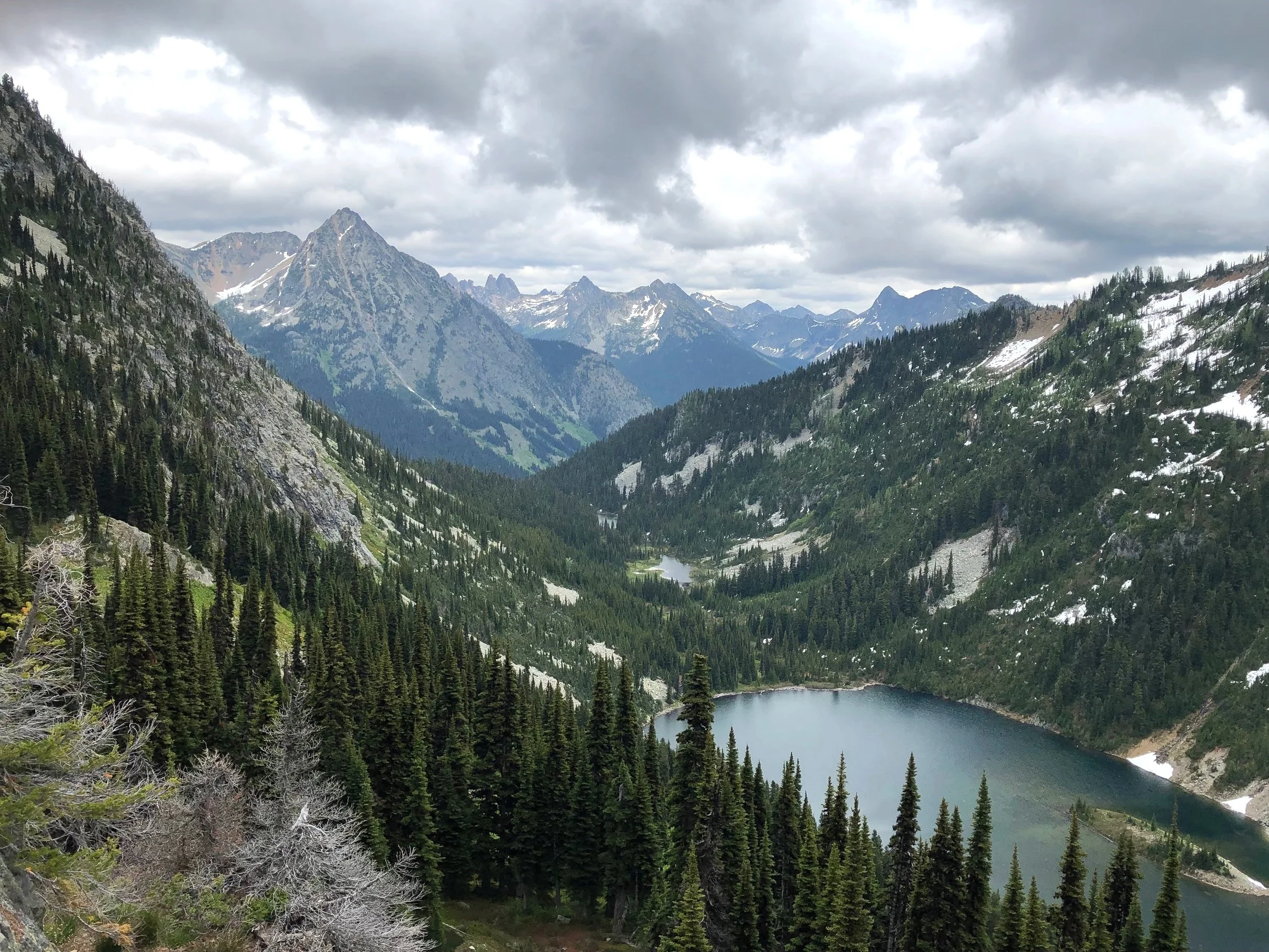 Ann Lake as view from the Maple Pass Trail.