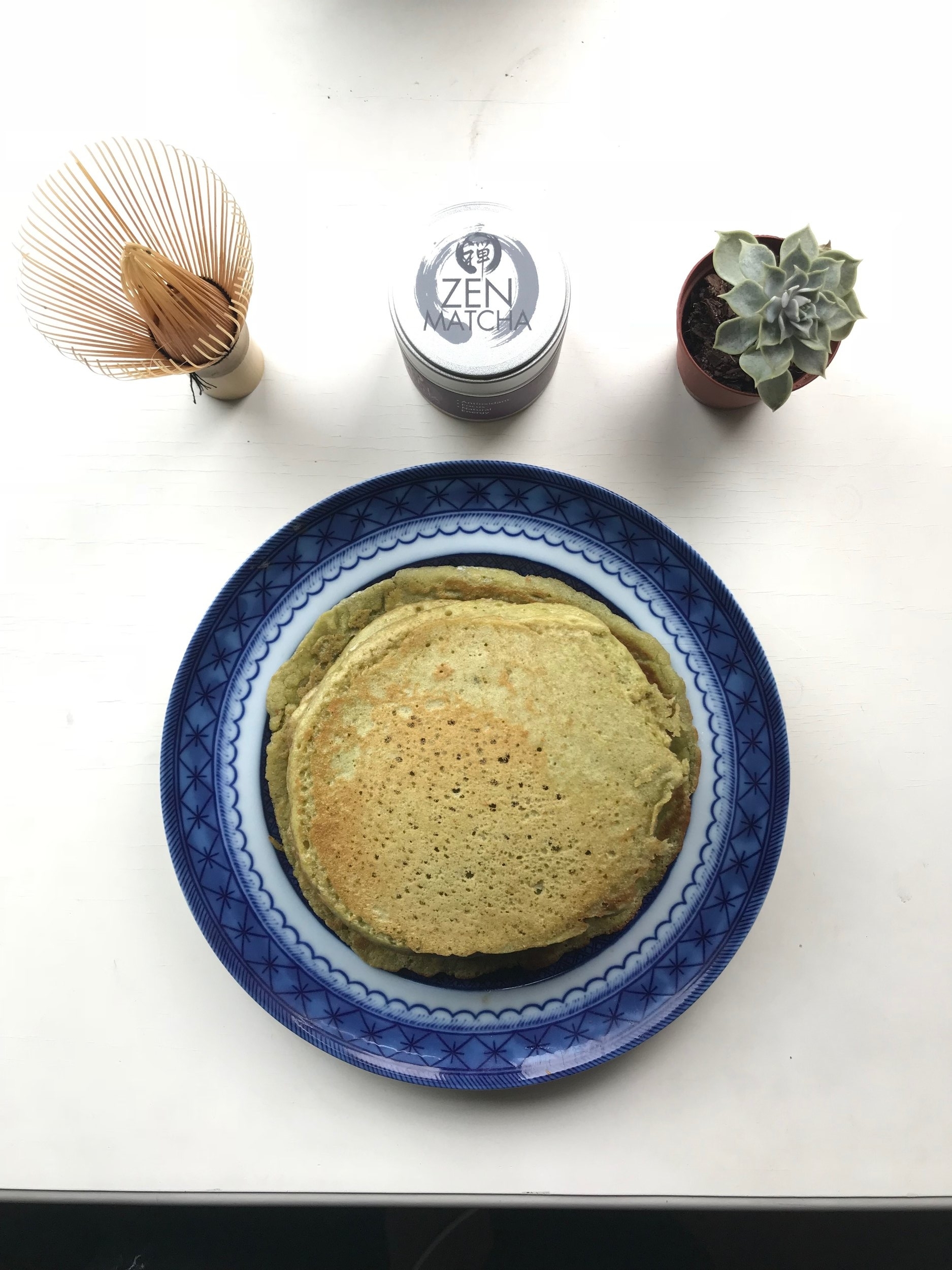 Sunday Morning Matcha Pancakes