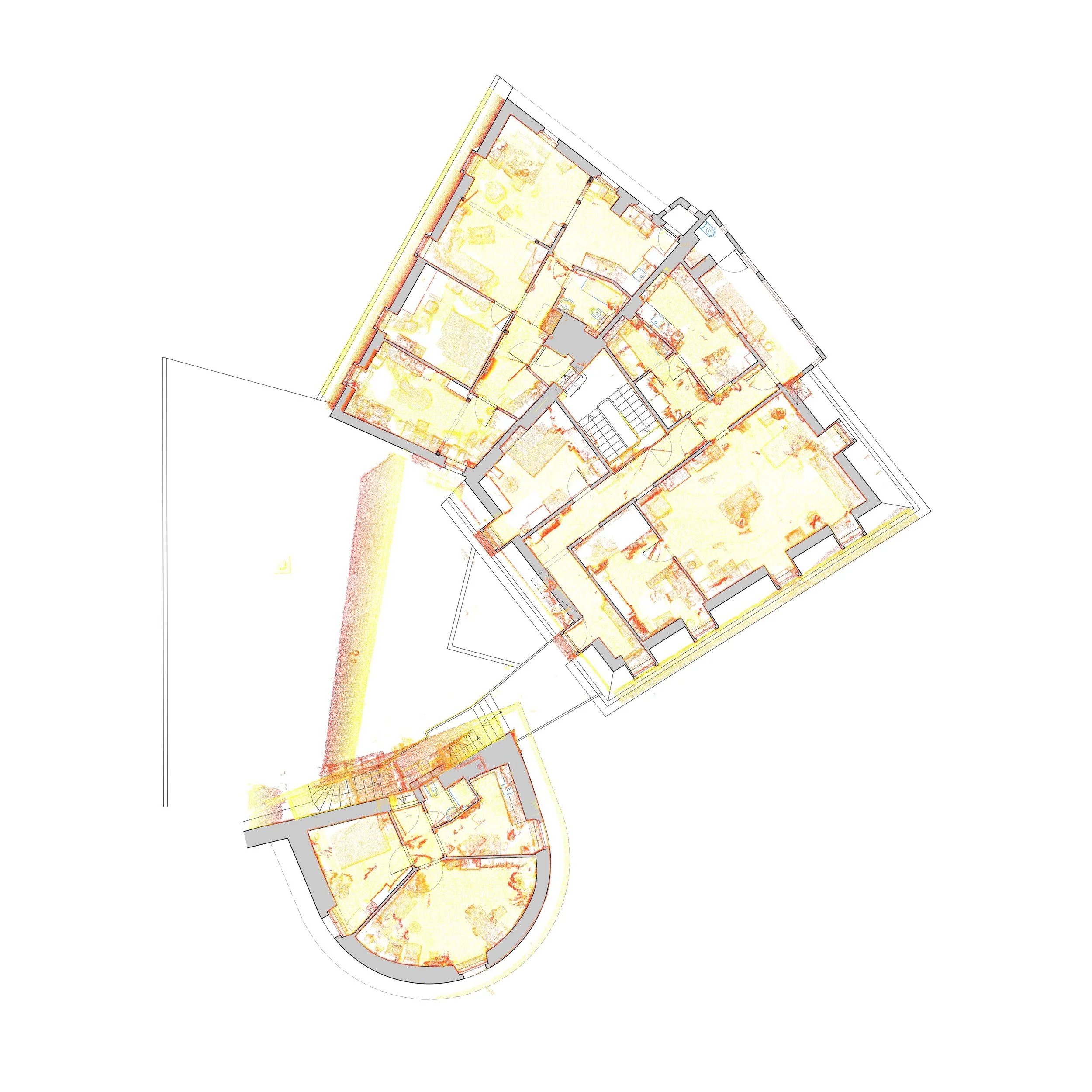  Grundriss 3.OG mit Punktwolke 