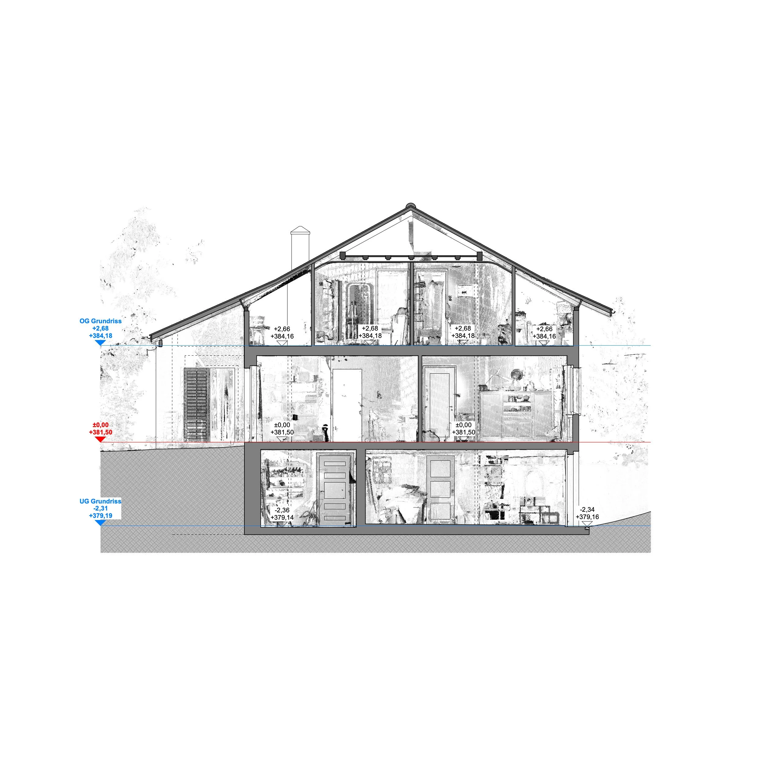  Querschnitt 1 mit Punktwolke 