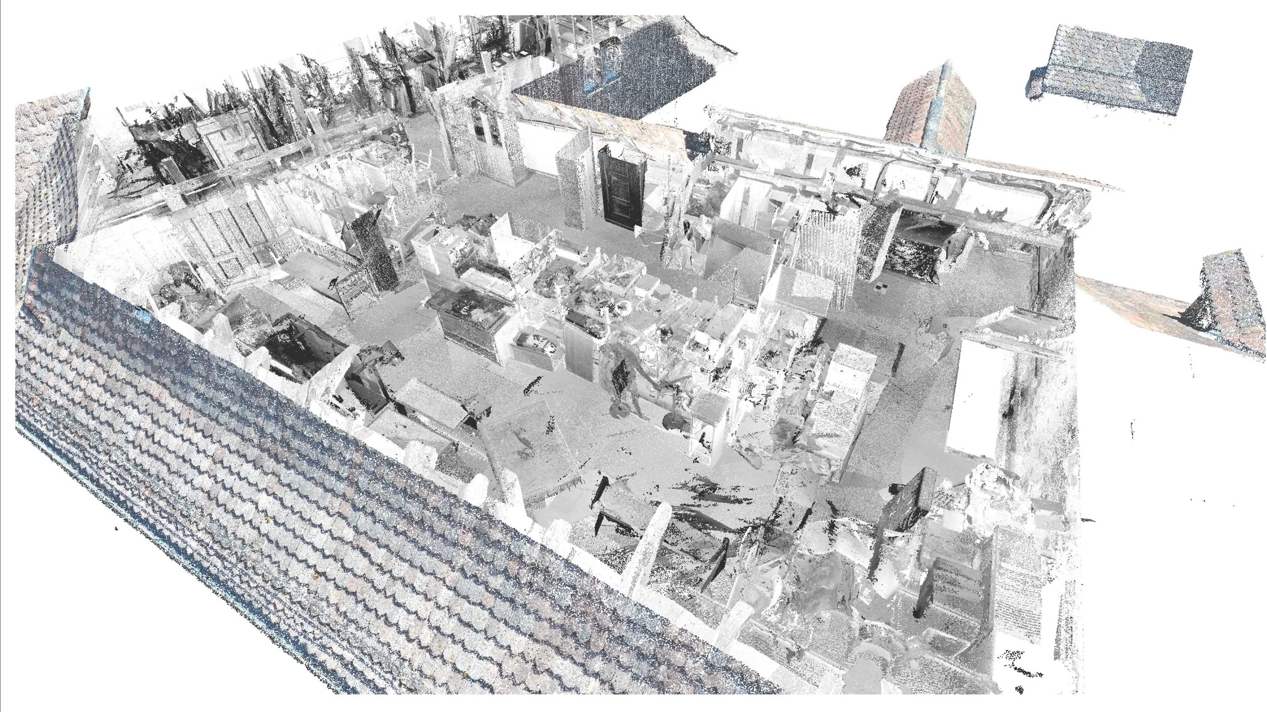  Bei möblierten Liegenschaften ist die Interpretation der Punktwolkedaten zeitaufwendig 
