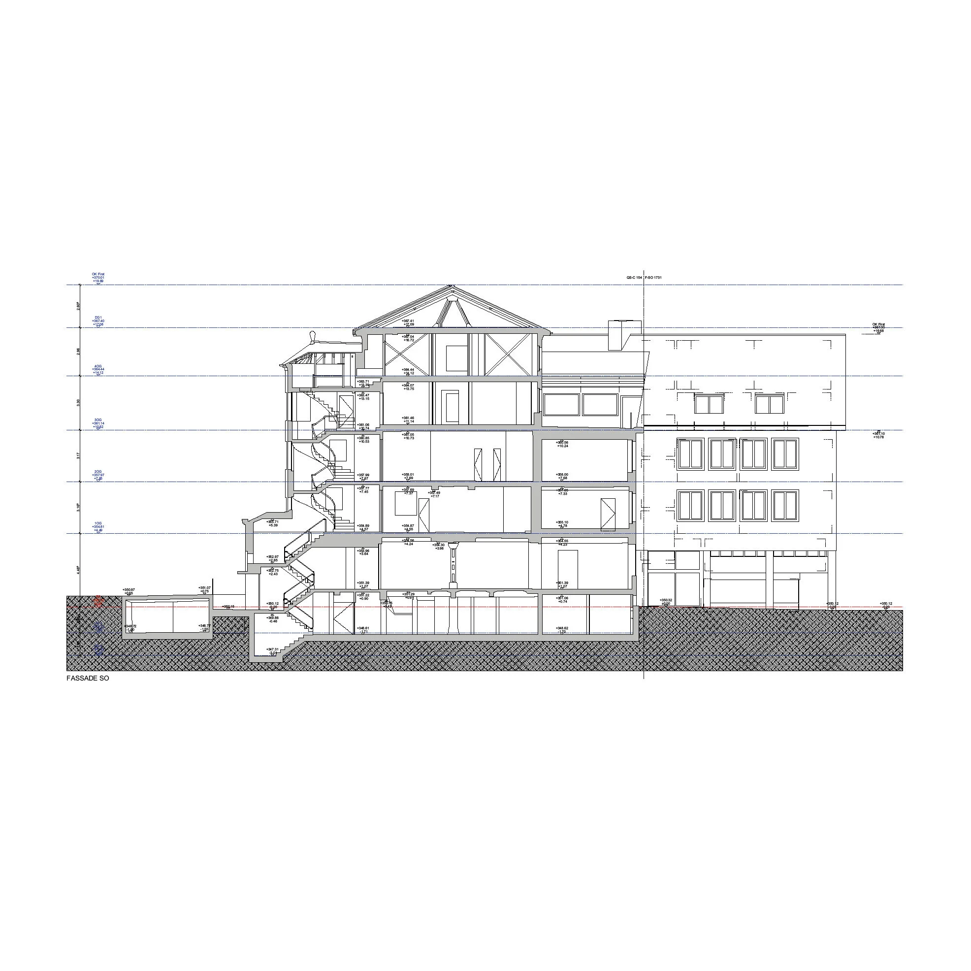 Schnitt - Fassade Südost 
