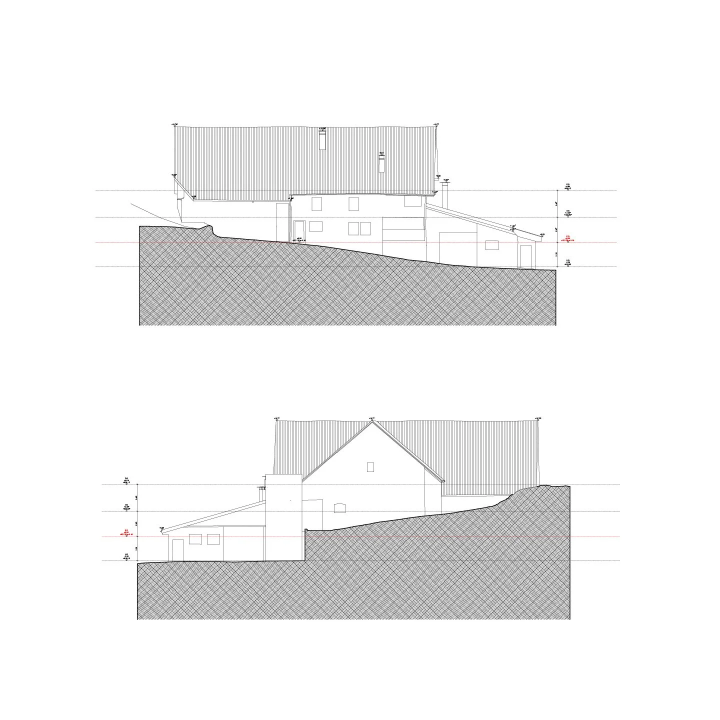  Fassaden Südost und Nordwest 