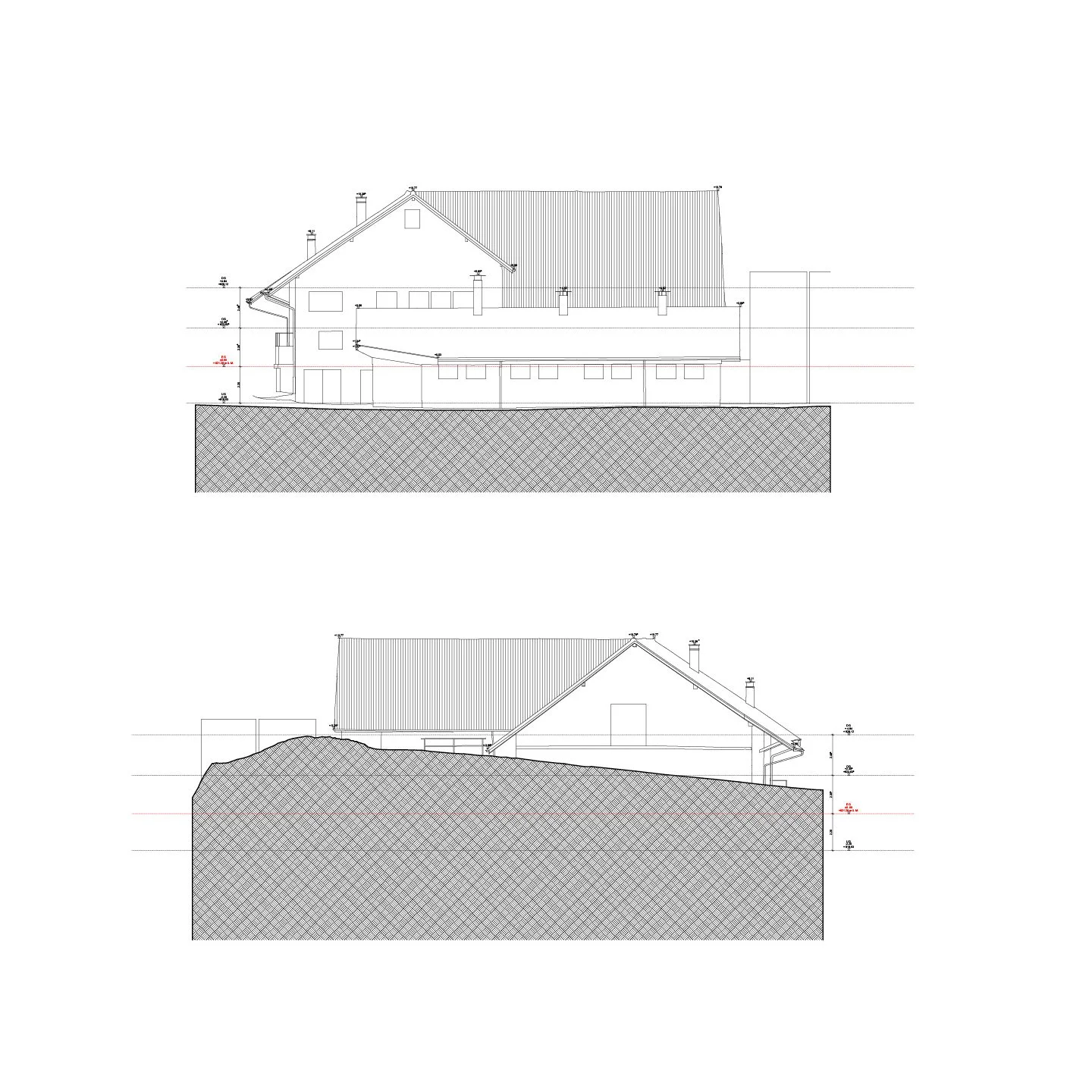  Fassaden Nordost und Südwest 