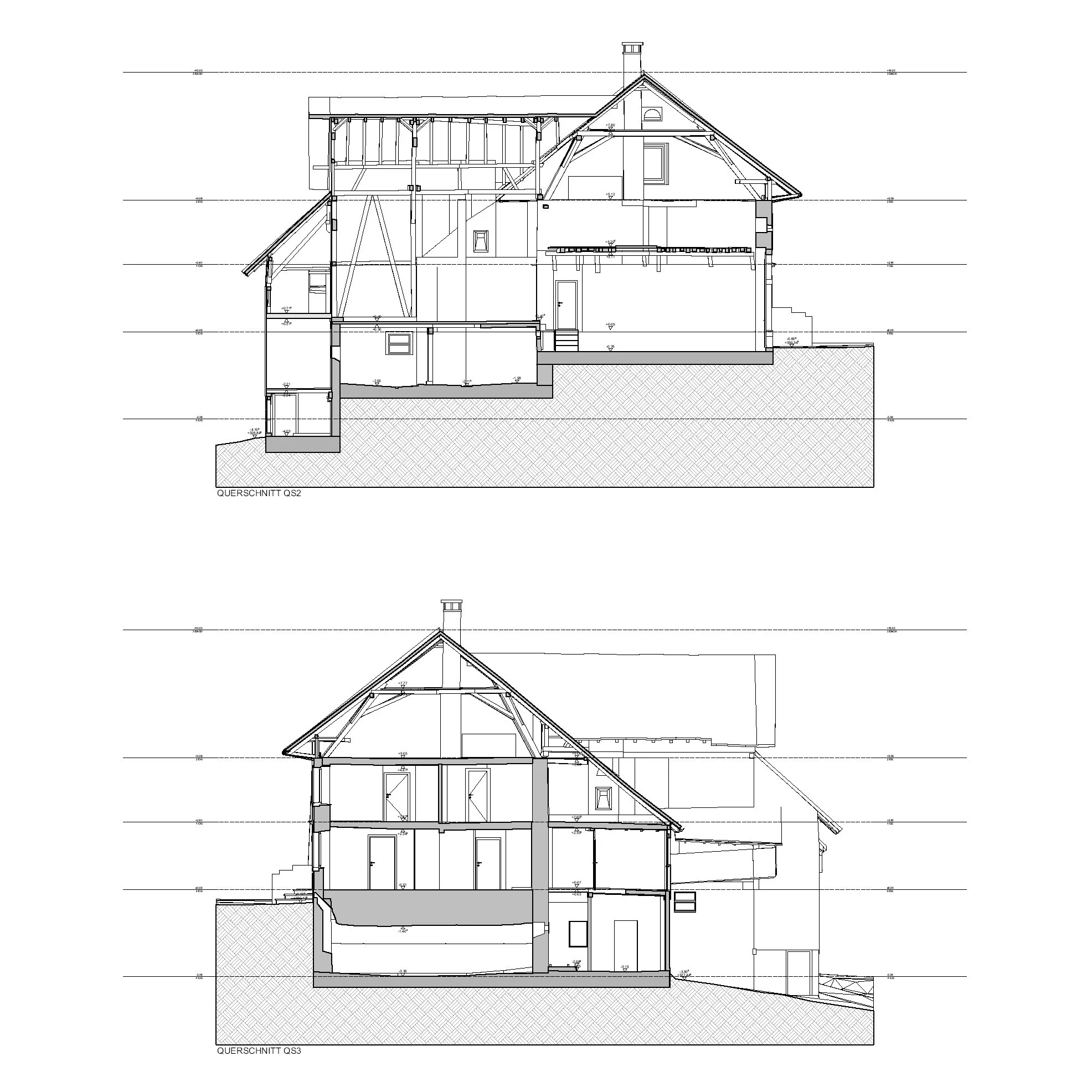  Querschnitte QS2 + QS3 