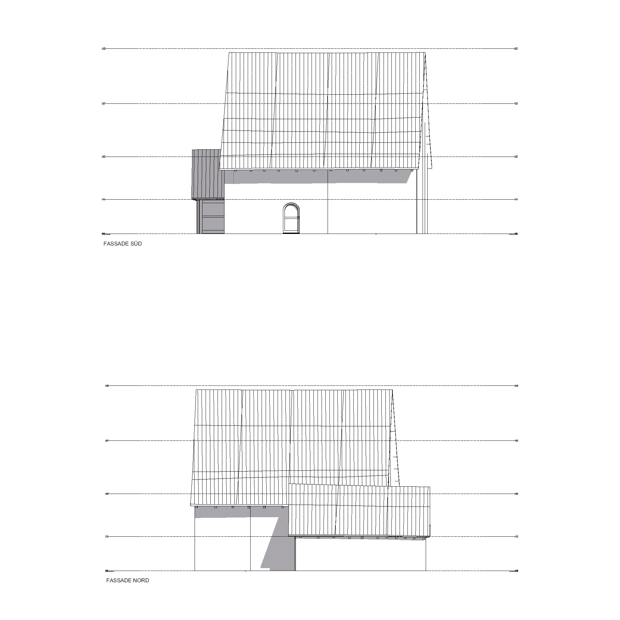  Fassaden Süd &amp; Nord 