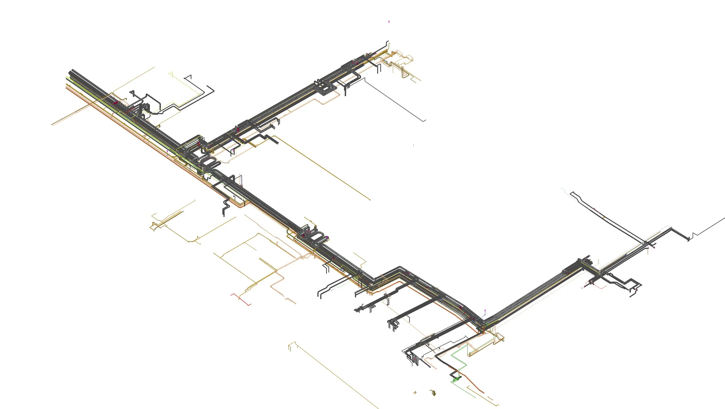  gescannte Rohrleitungen 