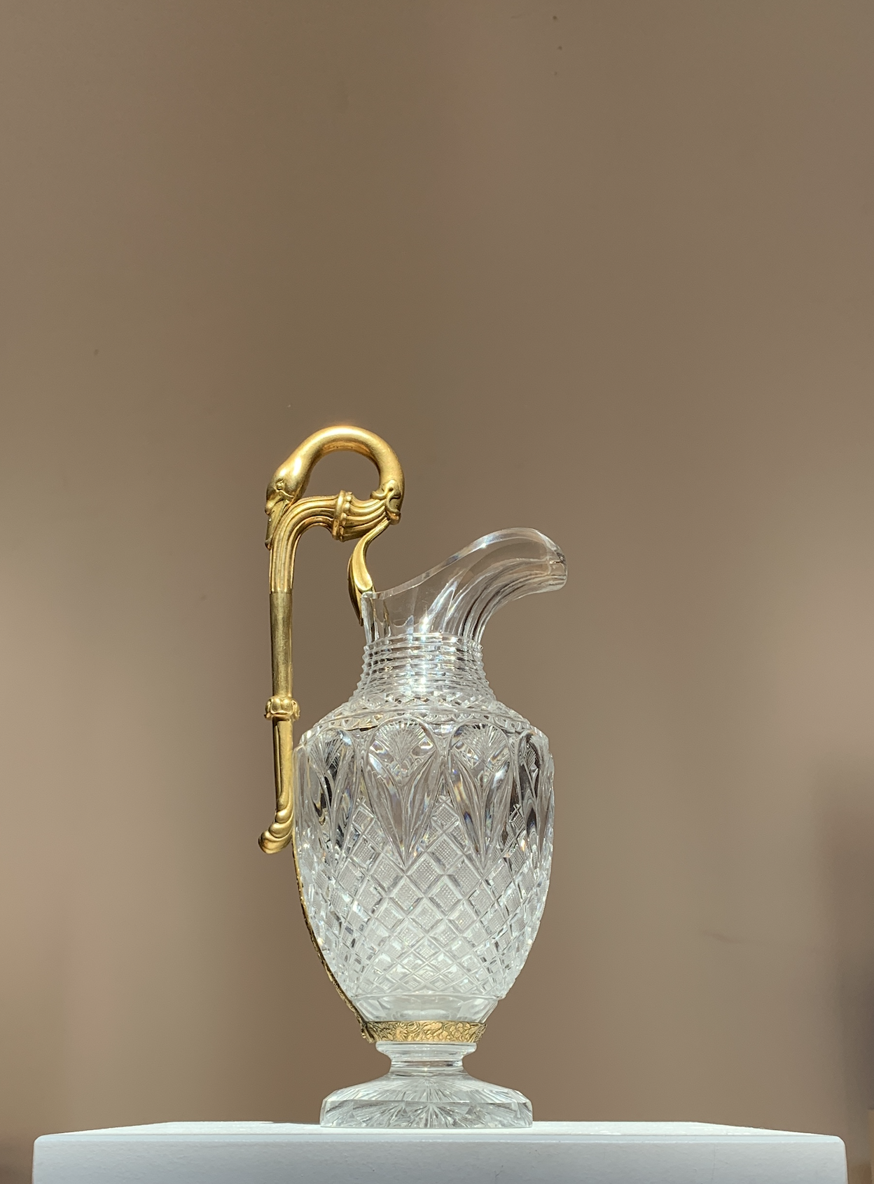 Baccarat Pitcher circa 1820, Myers and Monroe Kansas City.png