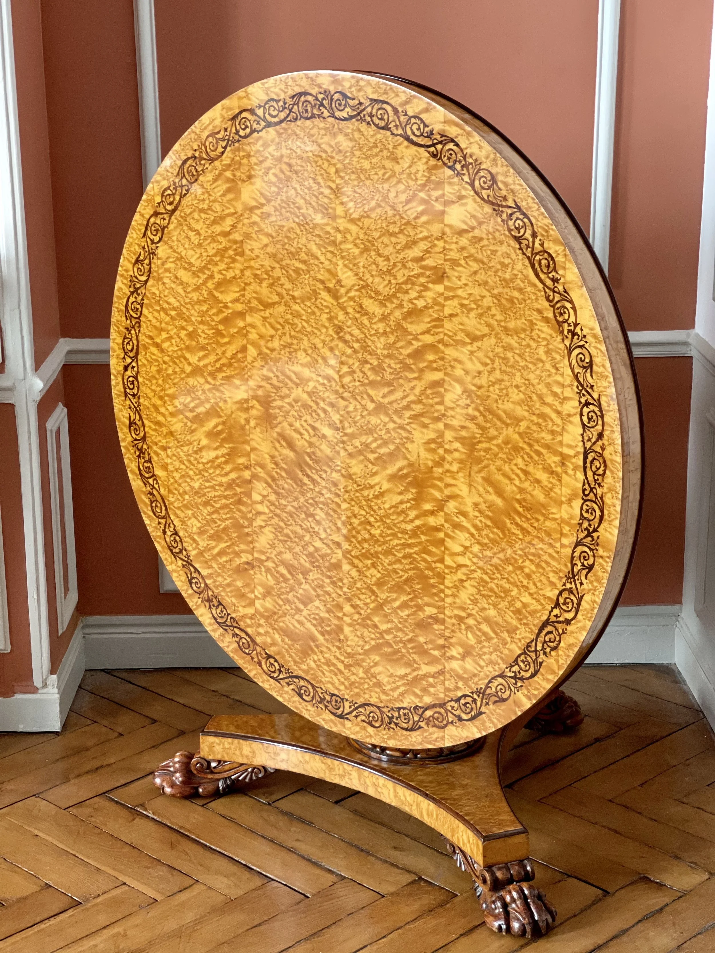 Myers & Monroe. Regency Table Tilted.JPG