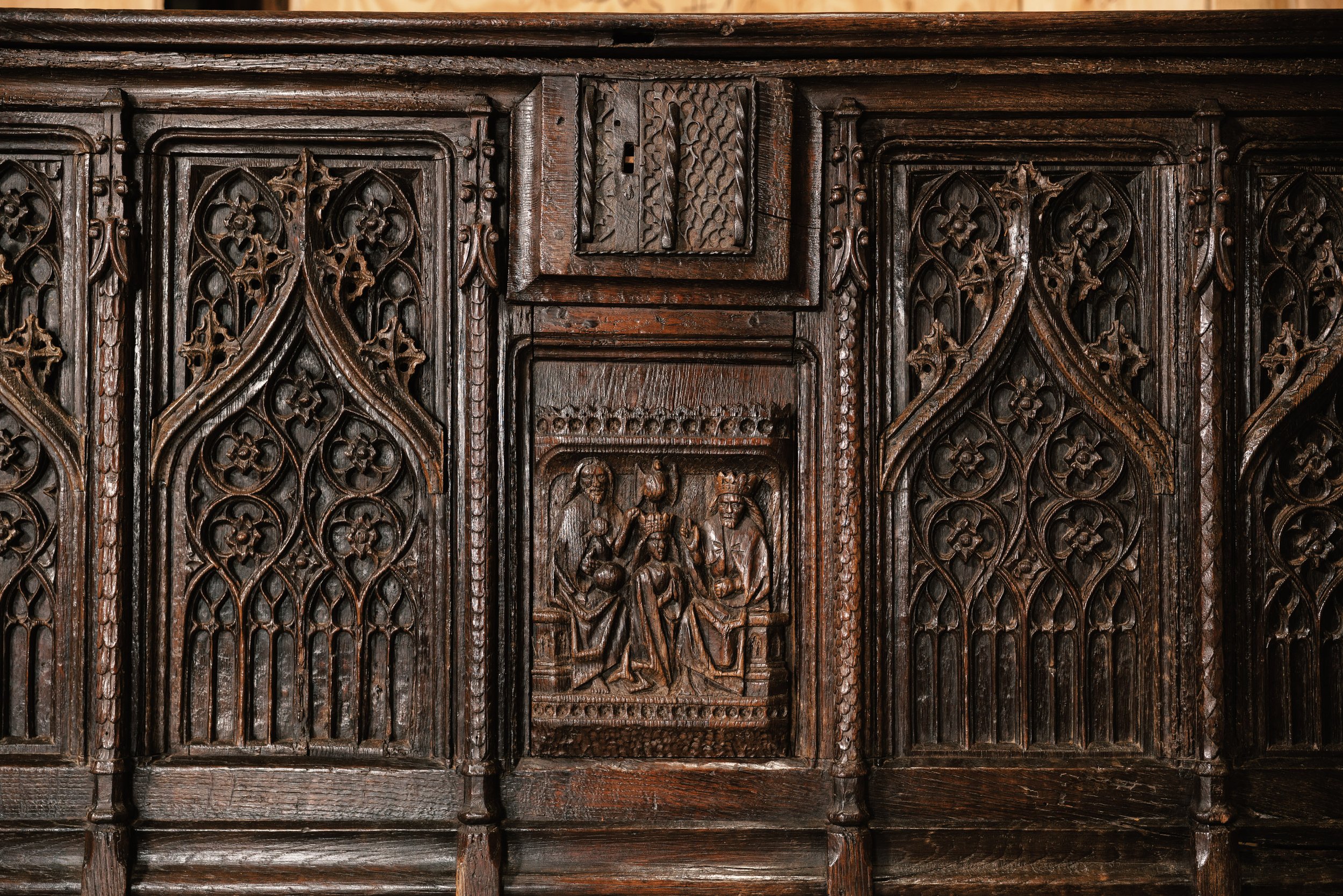 Gothic Fenestration Oak Chest.jpg