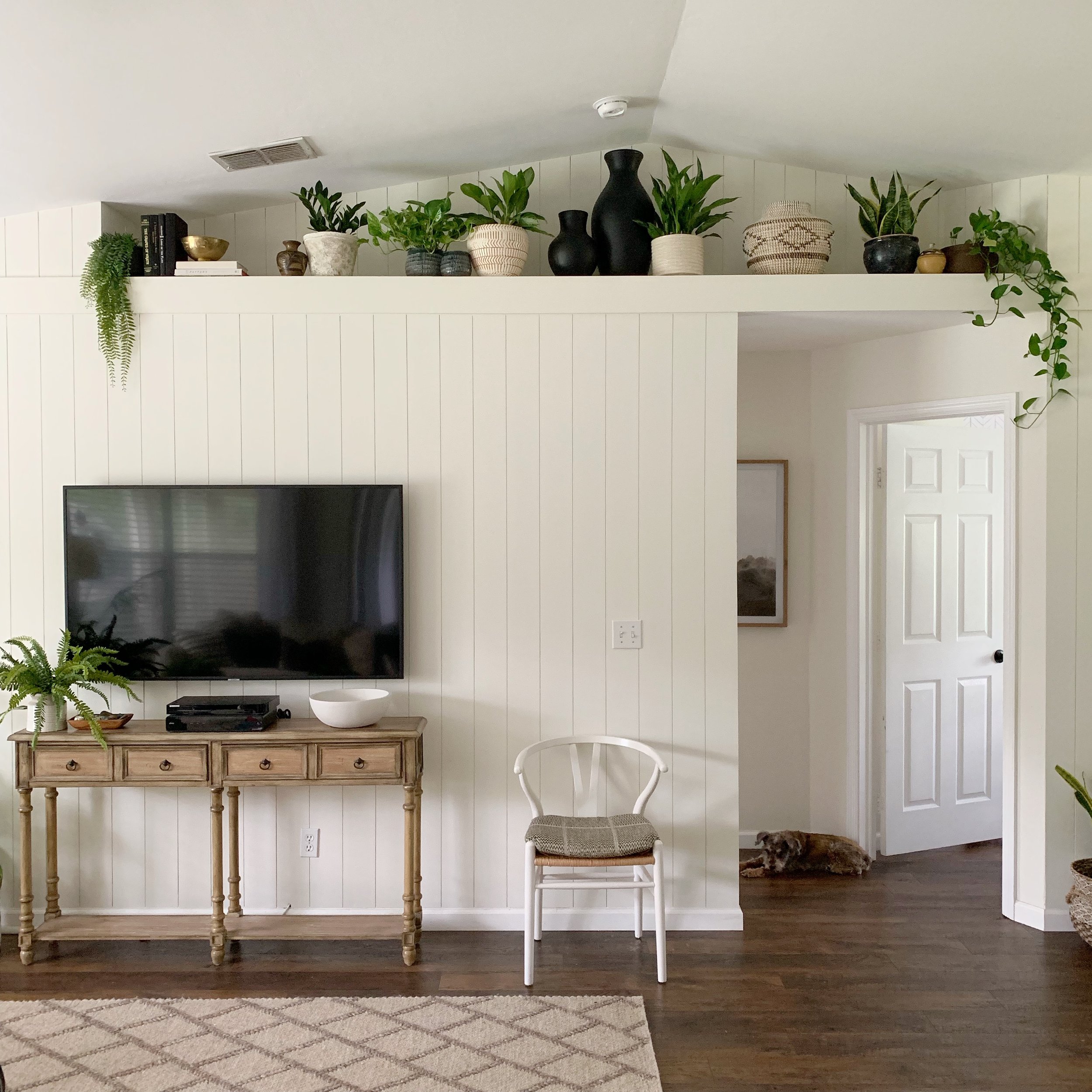 High shelf plant ledge