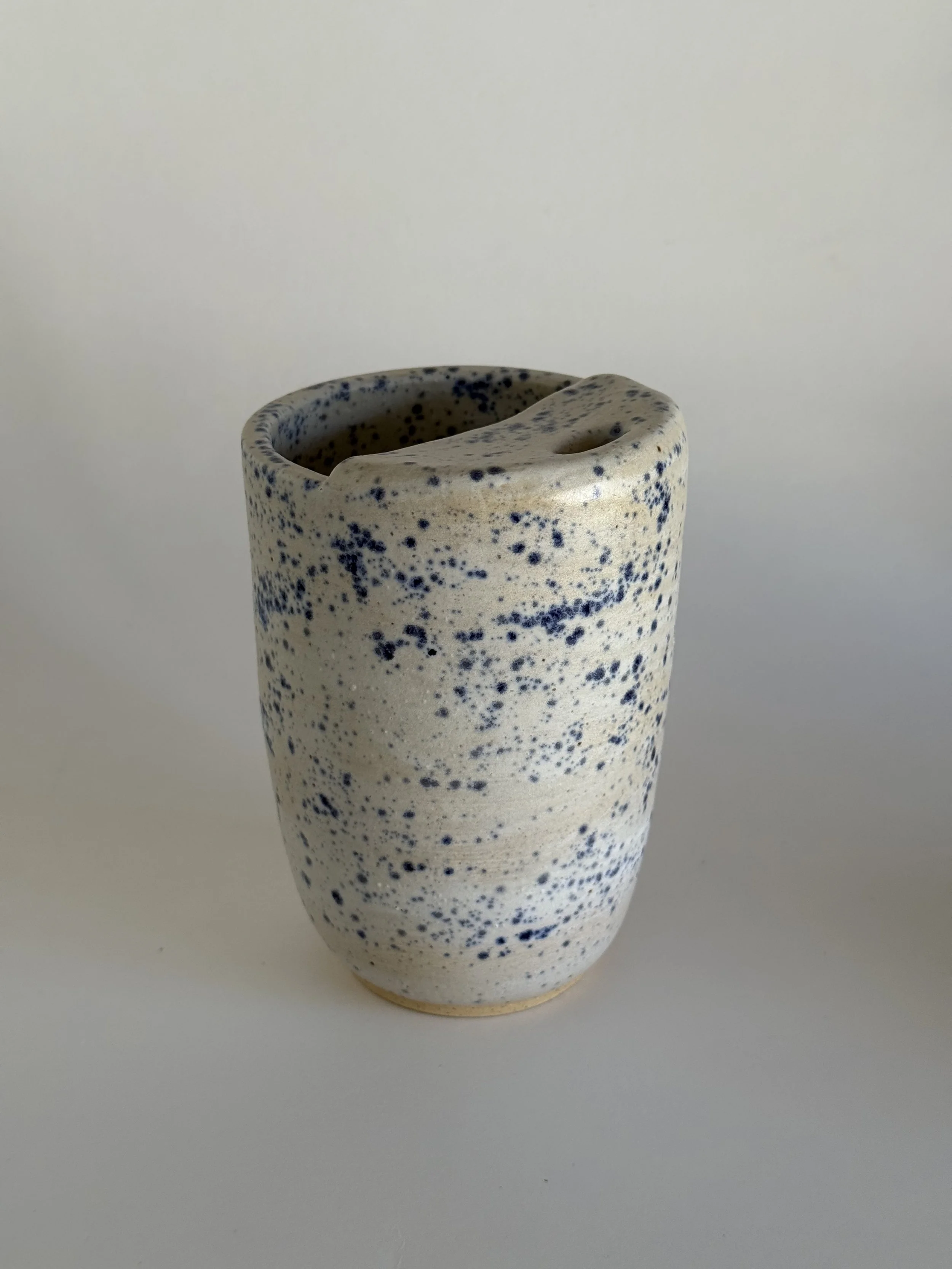 Blue Speckled Travel Mug