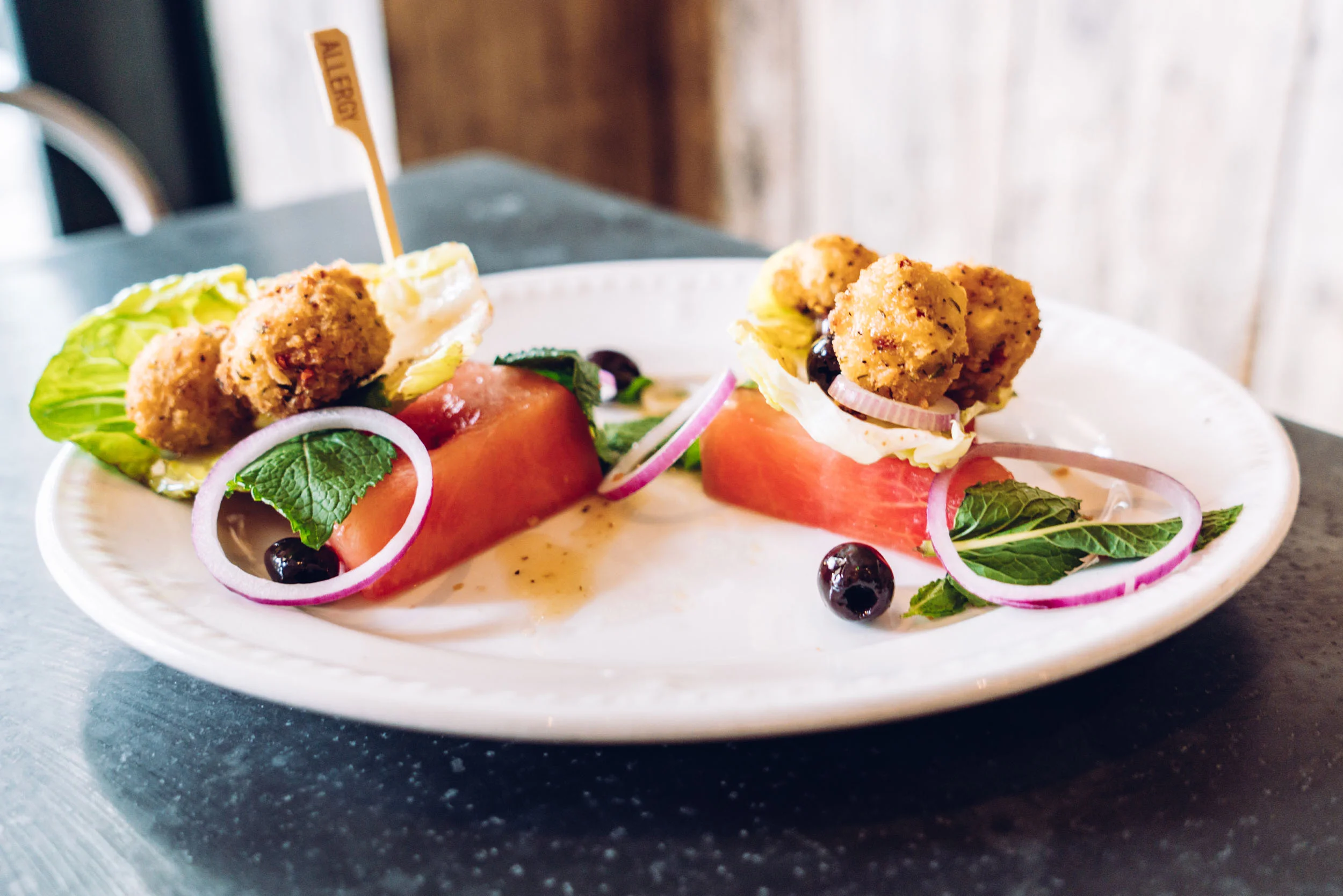 Crispy Feta and Watermelon Salad
