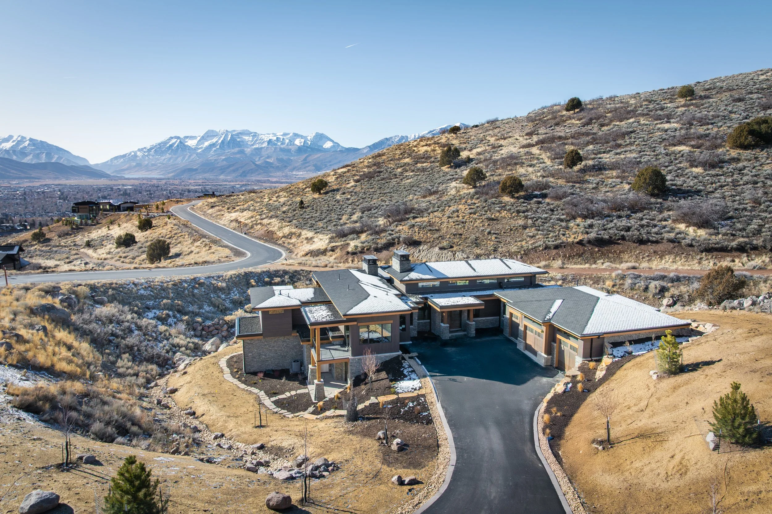 Custom home in Red Ledges overlooking Heber City and the Wasatch Mountains