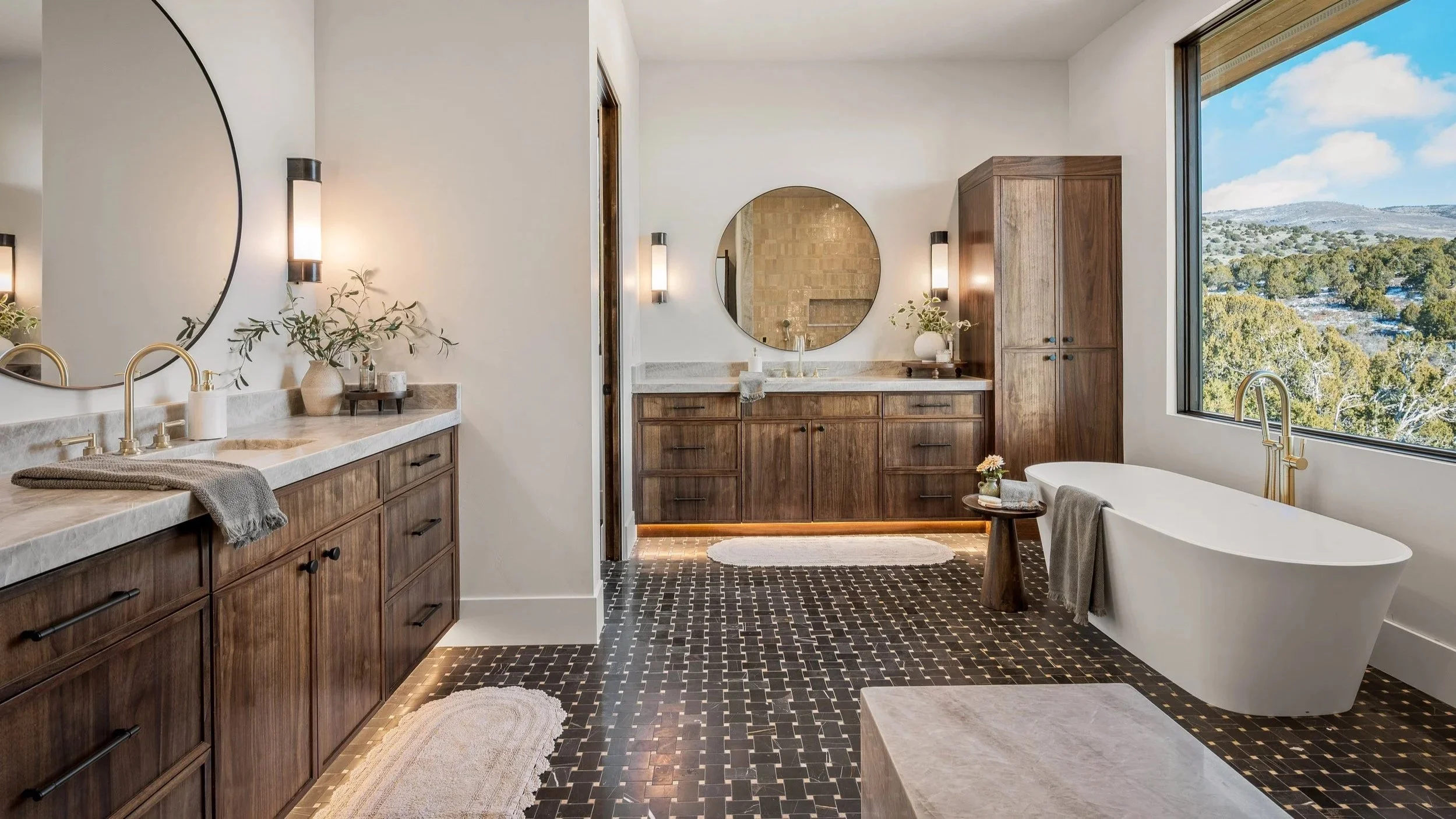 Custom primary bathroom in a luxury Red Ledges home near Heber City, Utah