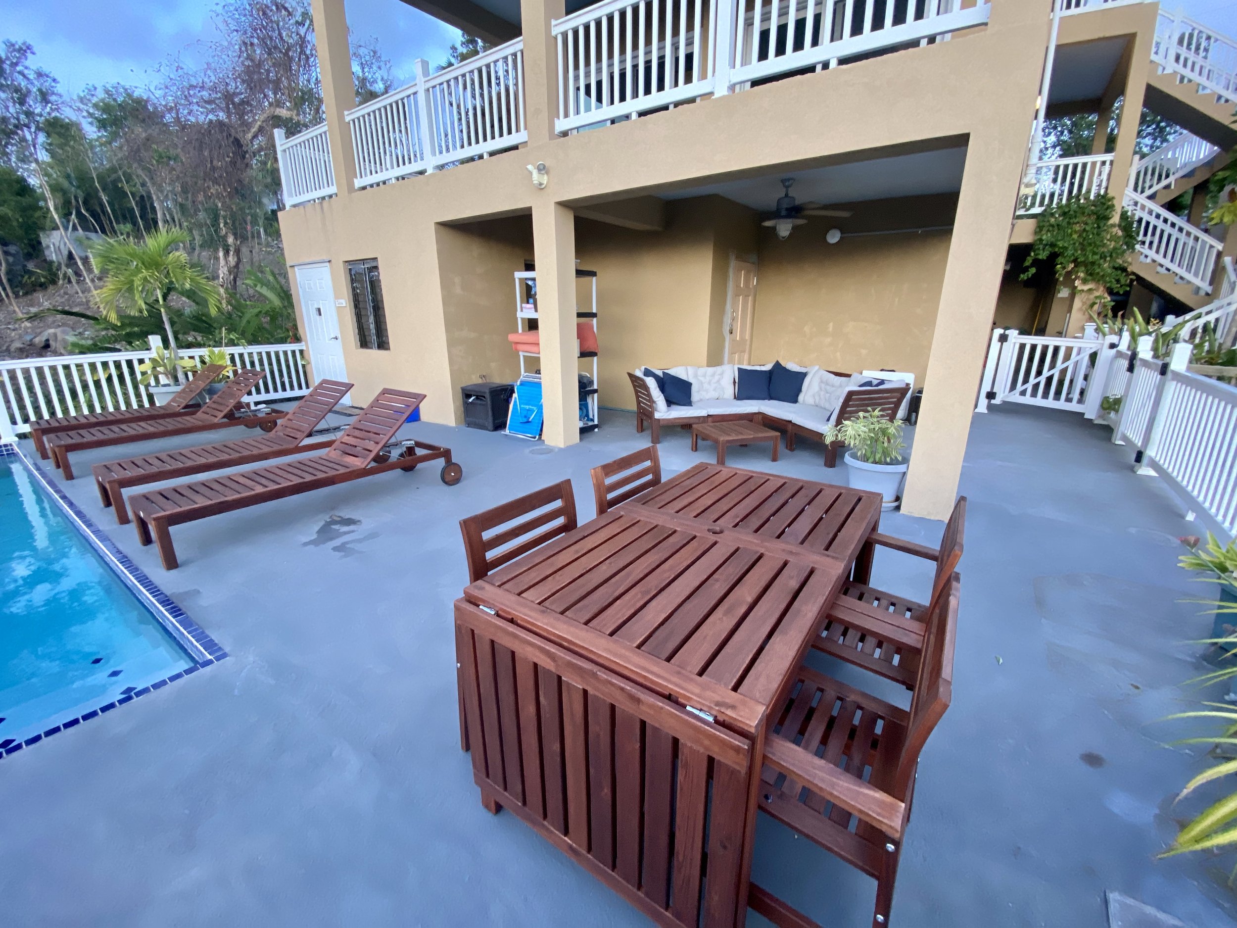 Updated pool deck furniture