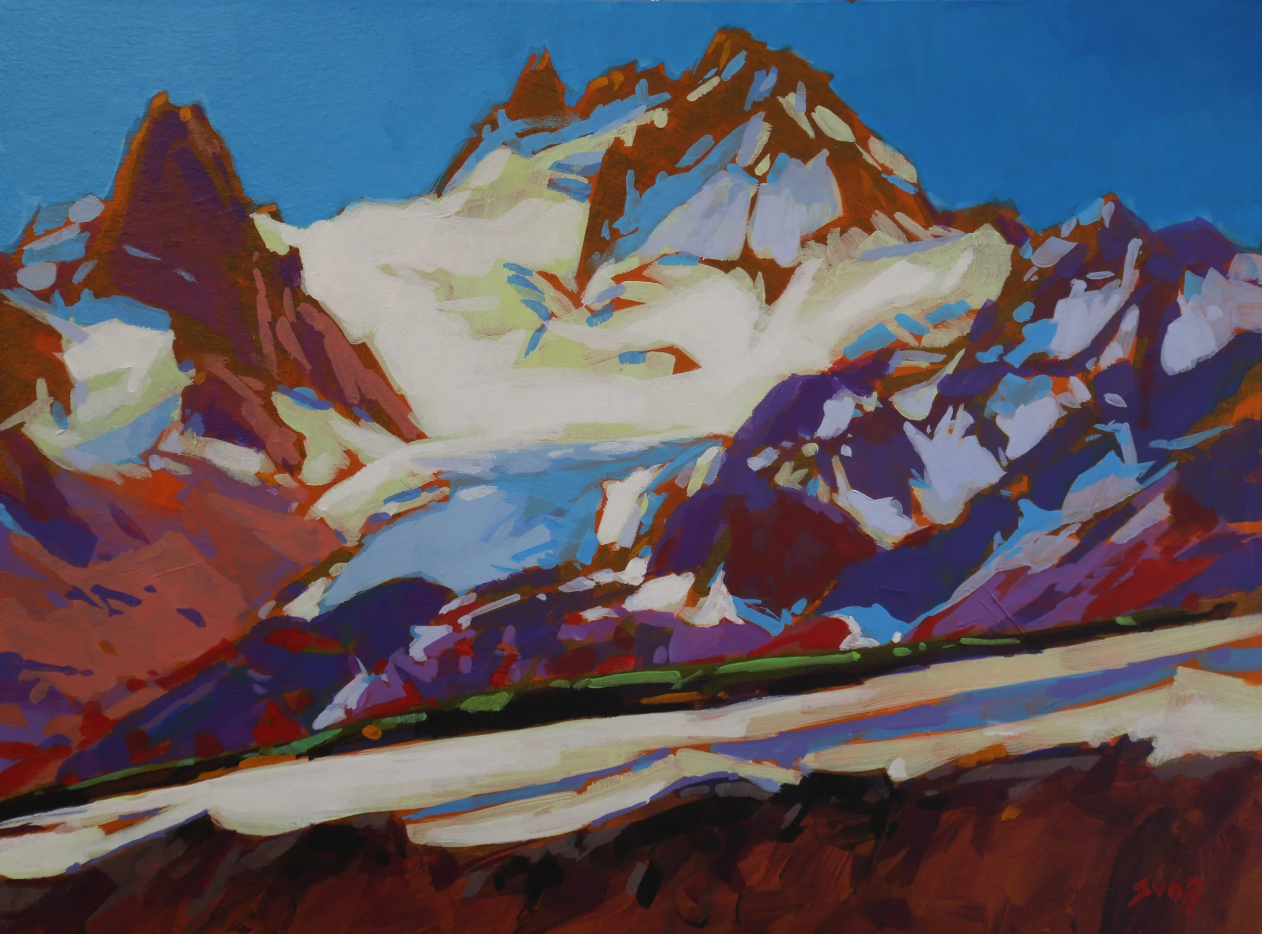 Bugaboos Spires 12 x 16 Acrylic on Panel AVAILABLE