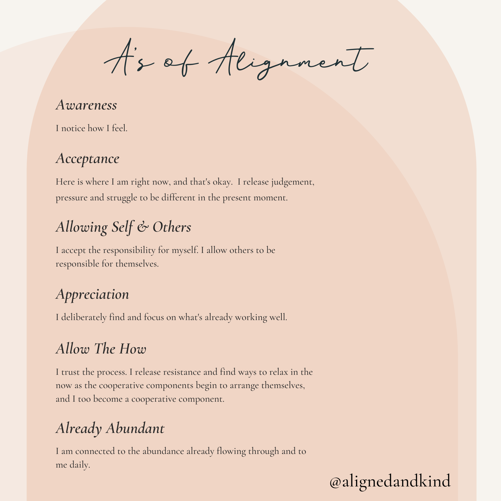 Alignment made Easy : Remember the A's