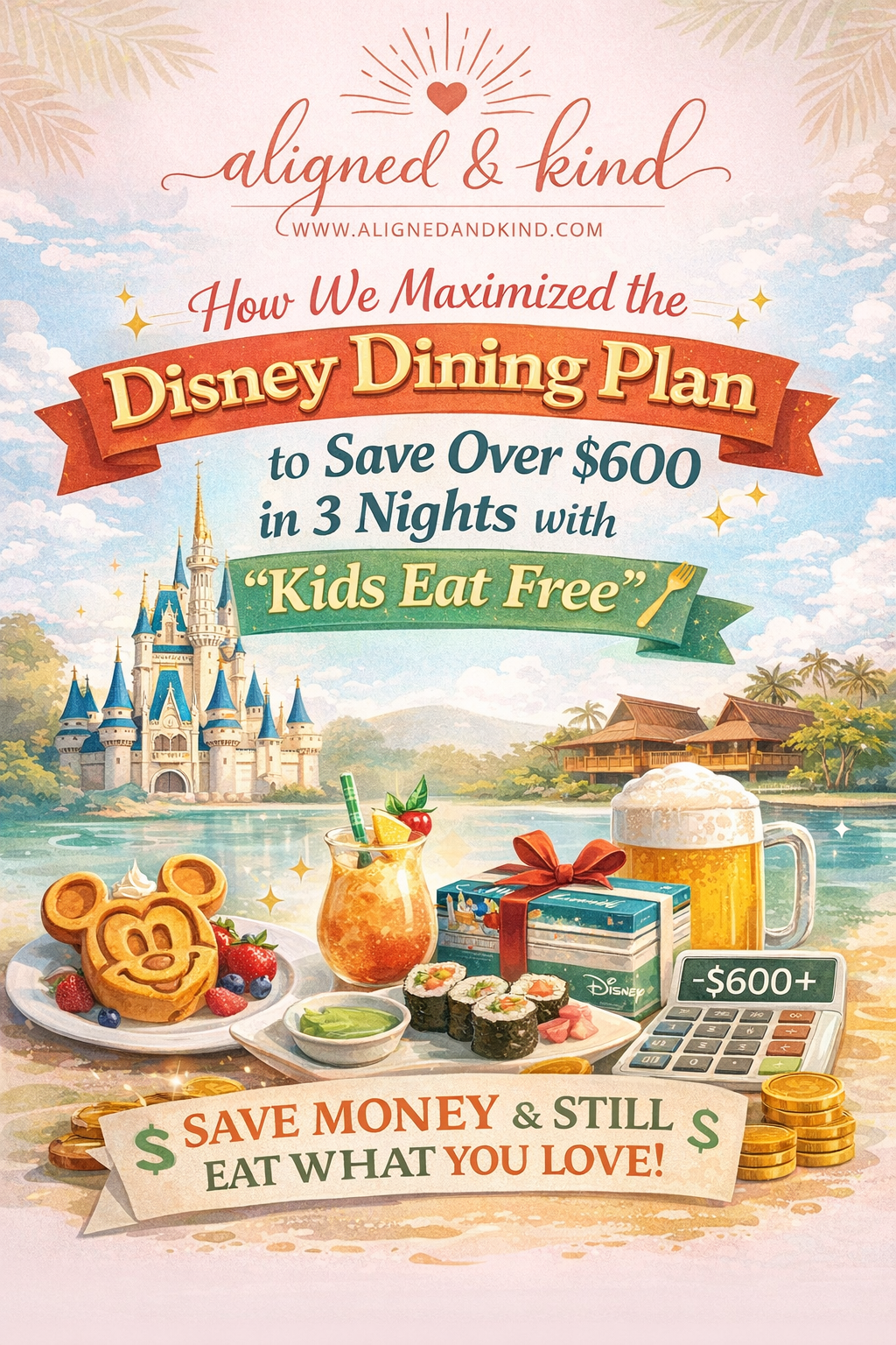 How we Maximized the Disney Dining Plan to save over $600 in 3 nights with “Kids Eat Free”