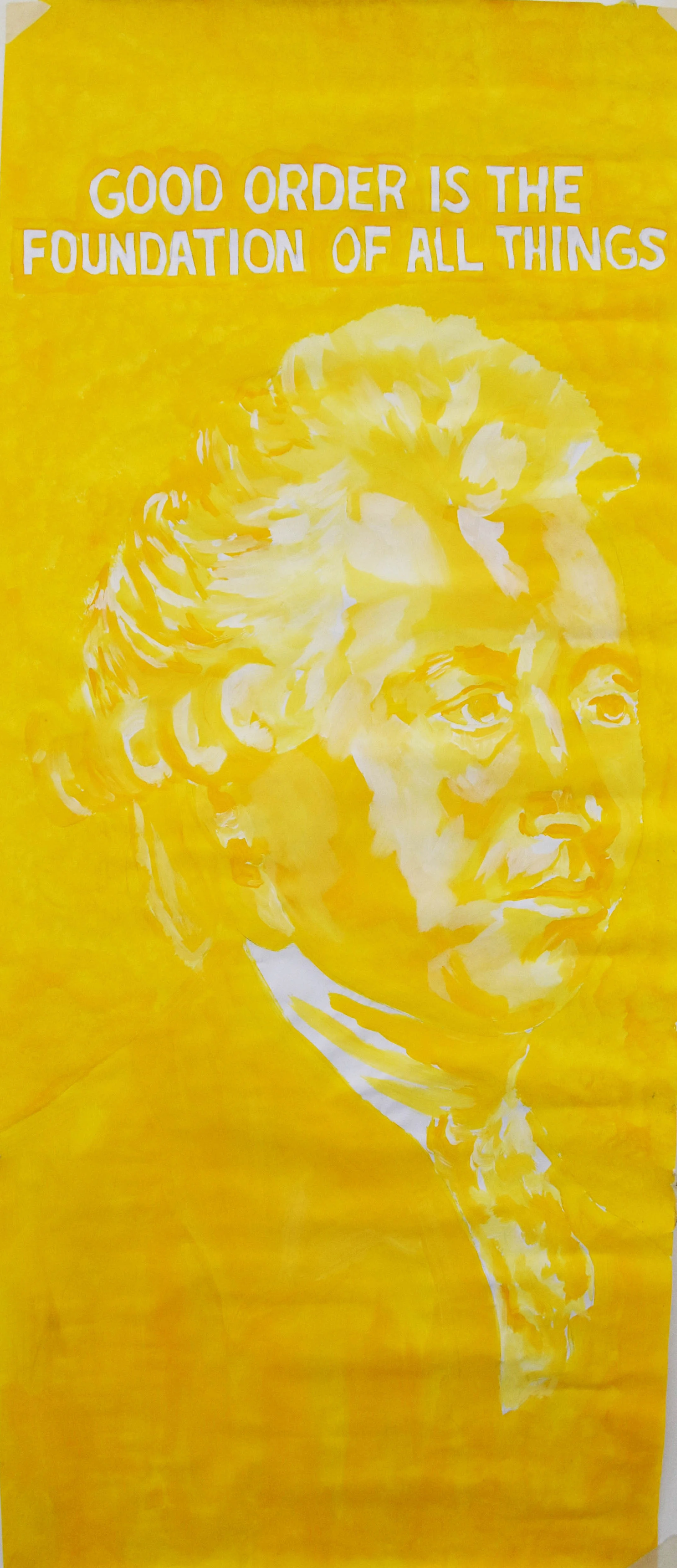 BURKE 2017. Acrylic on paper. 240cm x 100cm.