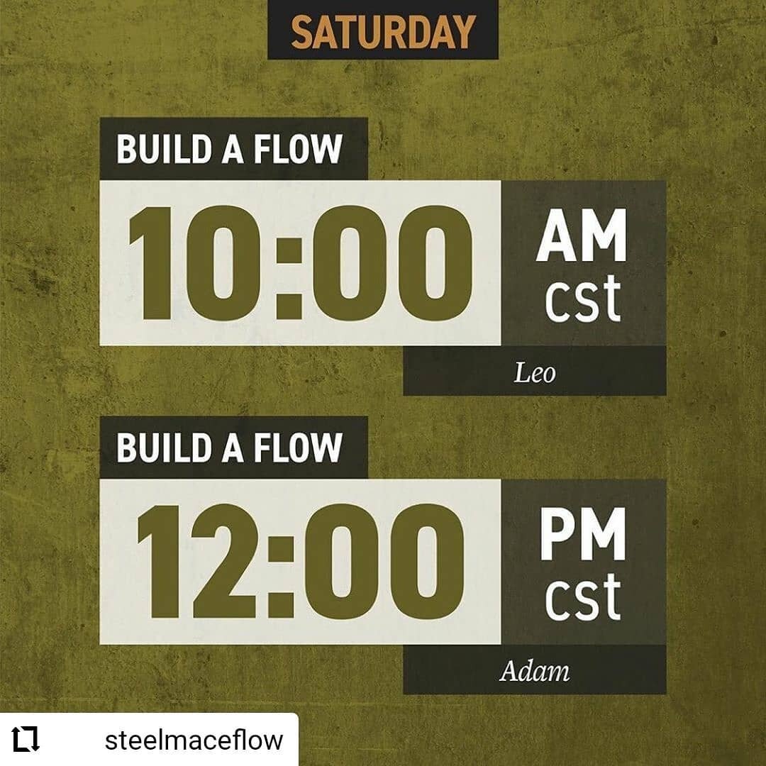 #Repost @steelmaceflow (with @report.for.insta)
...
Make sure to join in on the fun! Coach Leo teaches today at 10 am central today.
Join @mace.dojo for only $10 a month and train with some of the world best Steel Mace Coaches. 
.

Then at 12noon @ad