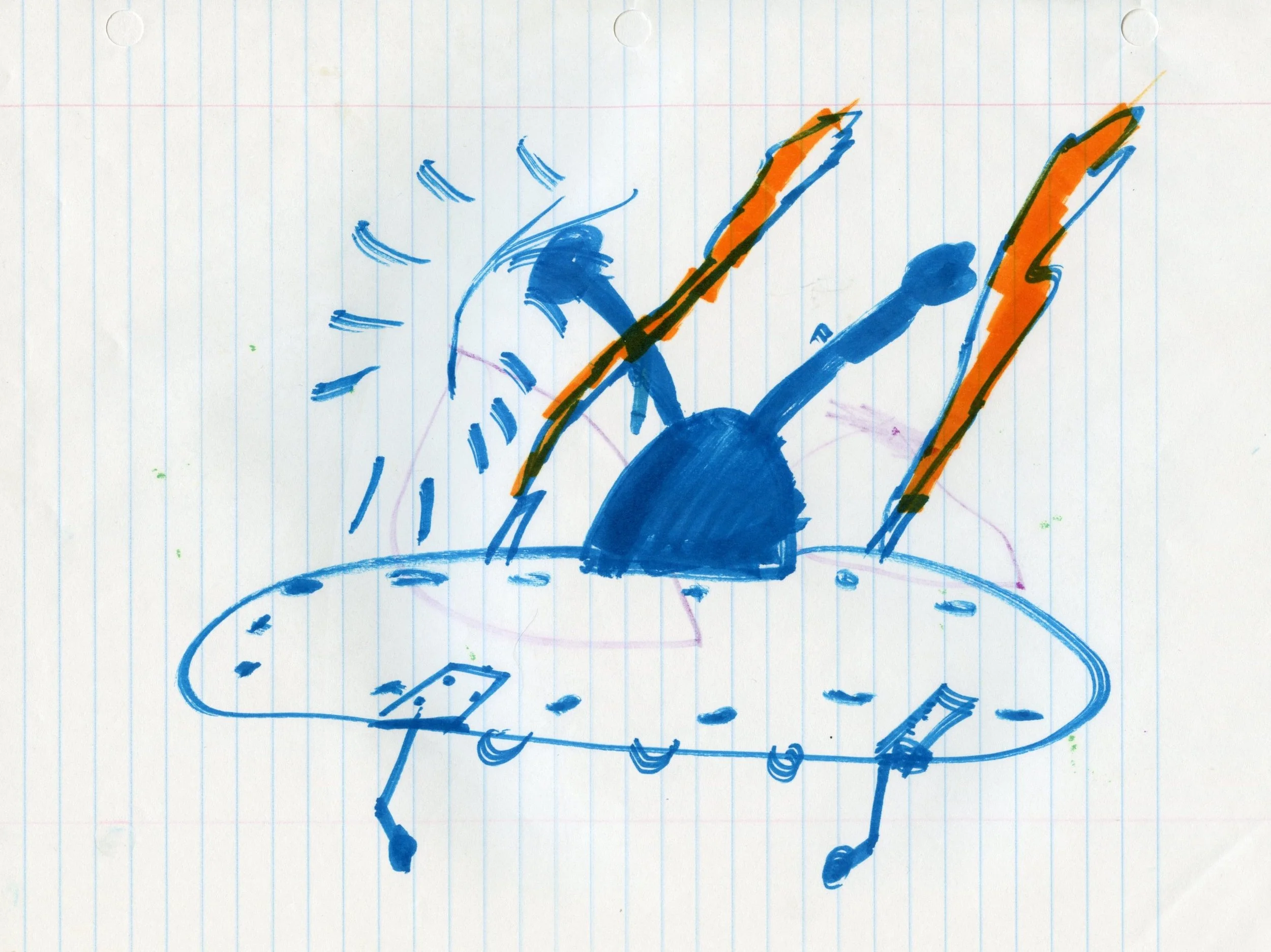 Flying Saucer with Antennae