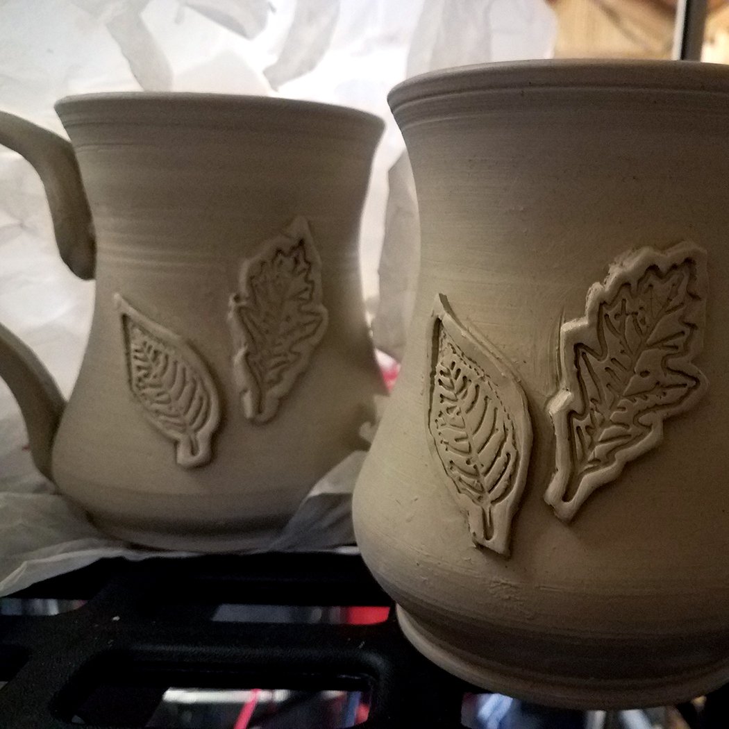Raw Leaf Mugs _ Corinne Hansen ceramic pottery 1x1.jpg