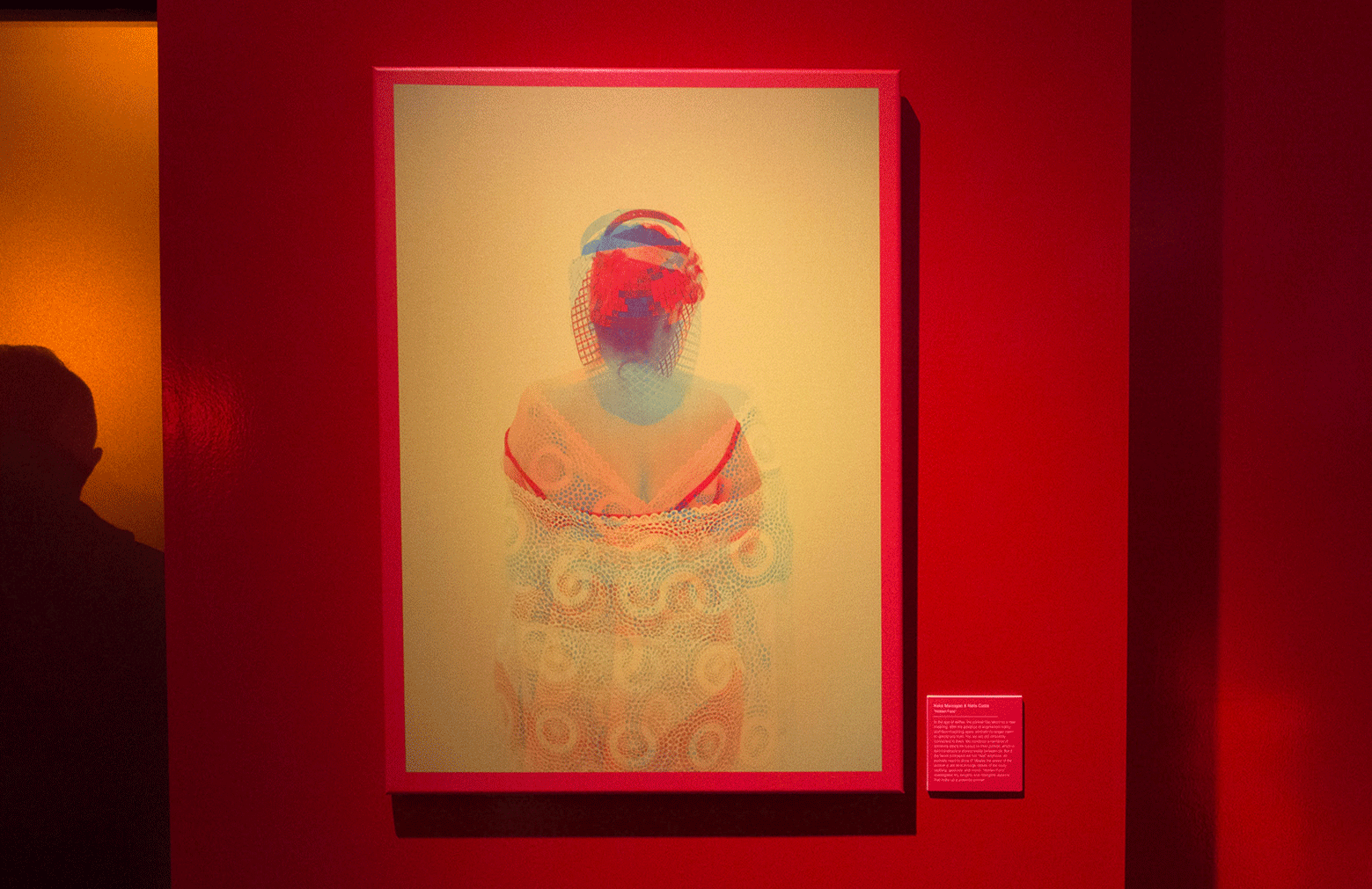  Through the use of red sunglasses, guests discovered a secret image inside the artwork 