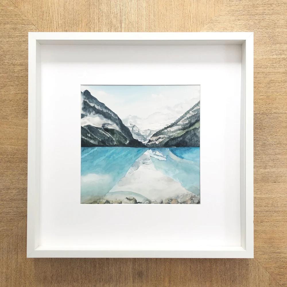 Lake Louise Watercolour Print | Canadian Rockies Wall Art