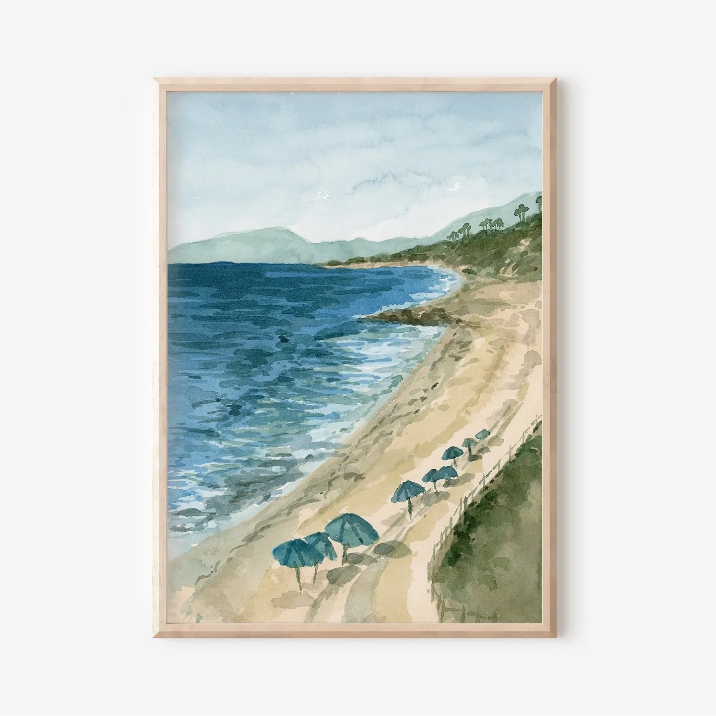 🚨New Print Alert! 🚨
⠀⠀⠀⠀⠀⠀⠀⠀⠀
I&rsquo;ve just added this new print to my website. &ldquo;Carlsbad Summer&rdquo; inspired by hot summer days spent swimming in the warm Pacific Ocean. 
⠀⠀⠀⠀⠀⠀⠀⠀⠀
I created this painting while on vacation in Souther Ca
