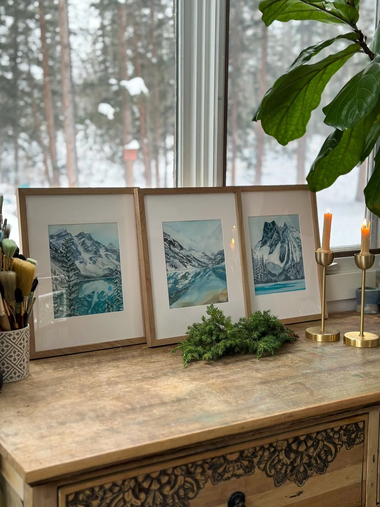 There&rsquo;s a quiet hush that rest over the world as snow blankets the Earth. The restful peace of winter is a welcome reprieve from the hustle of the world. Nature&rsquo;s abundance offers a quiet solitude that comforts the weary. Each painting ca