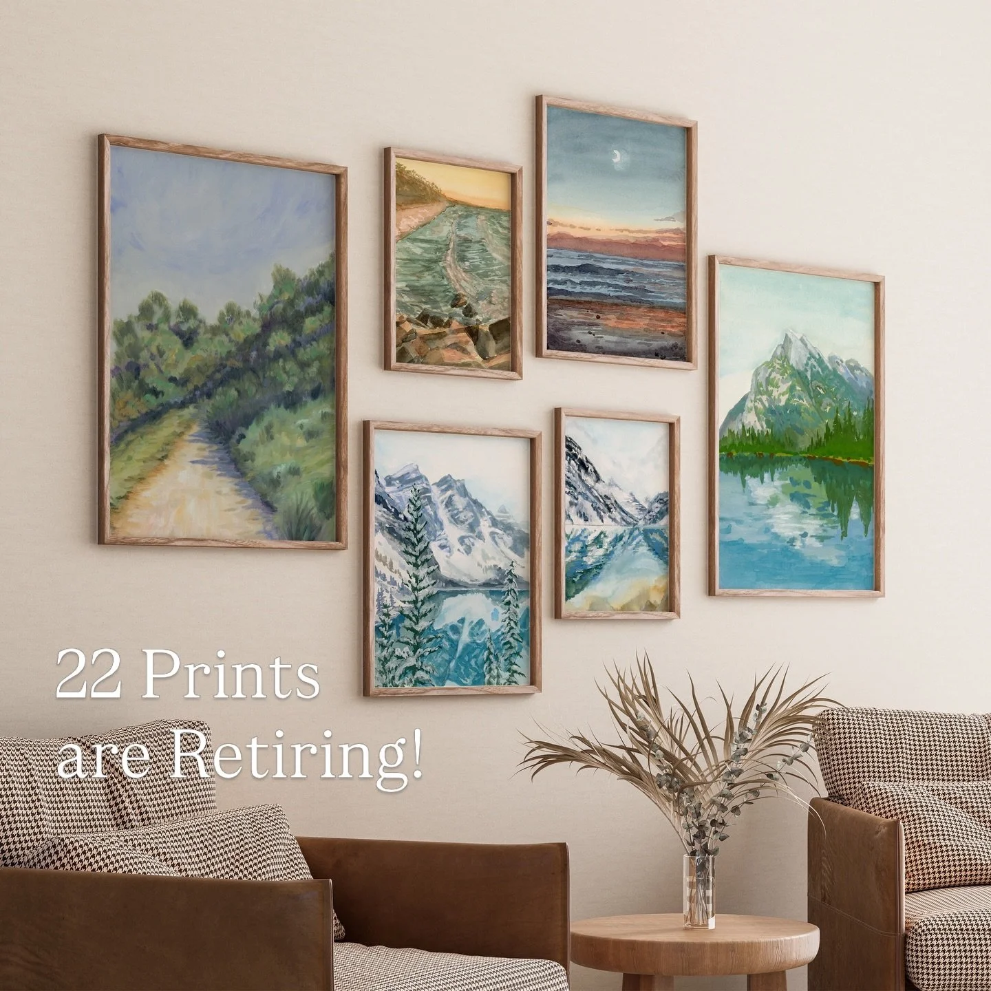 22 Prints are retiring from my website on March 20th. I know that 22 prints seems like a lot (trust me it is) but I&rsquo;m doing this to remove some decision paralysis for you and to make room for more, new, fresh beautiful artwork. Some of which I&