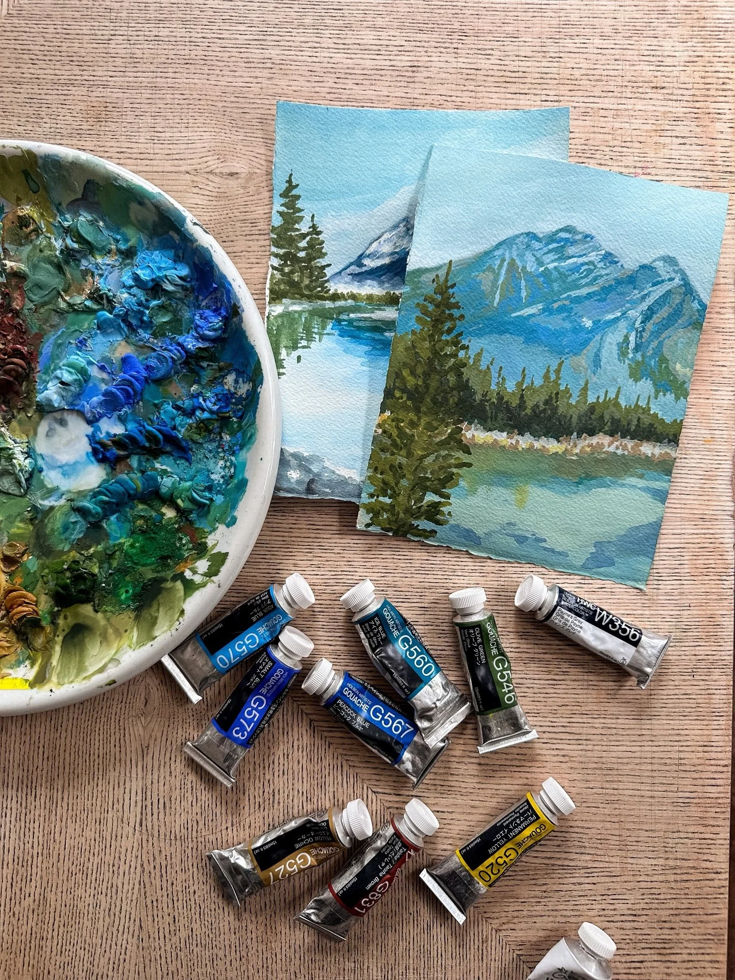 Covered in Haze | Framed Original Watercolor