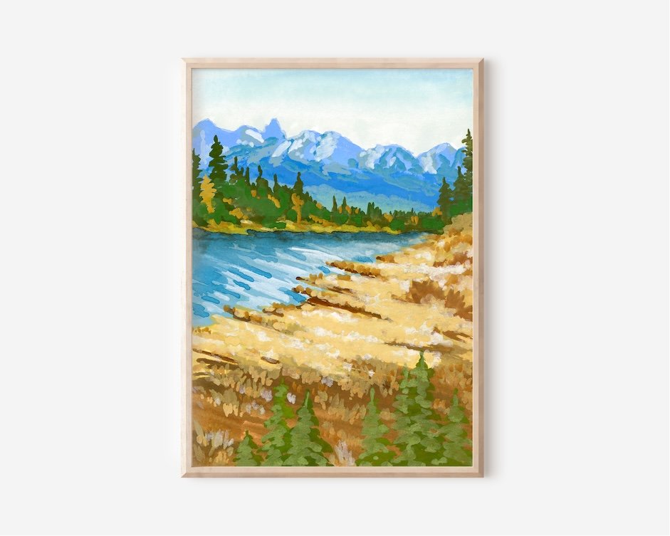 Canmore in Autumn in Gouache.jpg